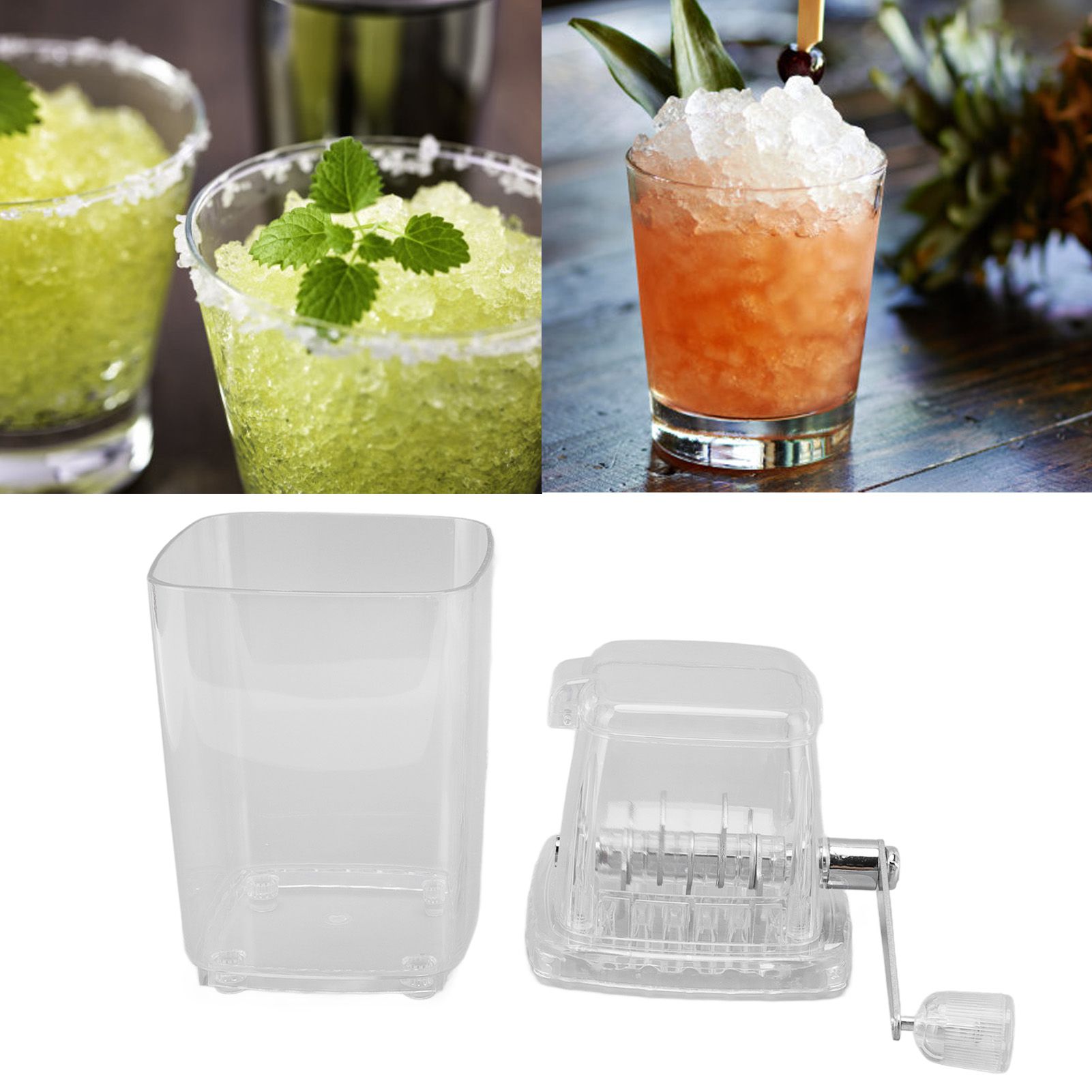 Hand Cranked Ice Crusher Clear Rustproof Multifunctional Manual Ice Crusher view 11