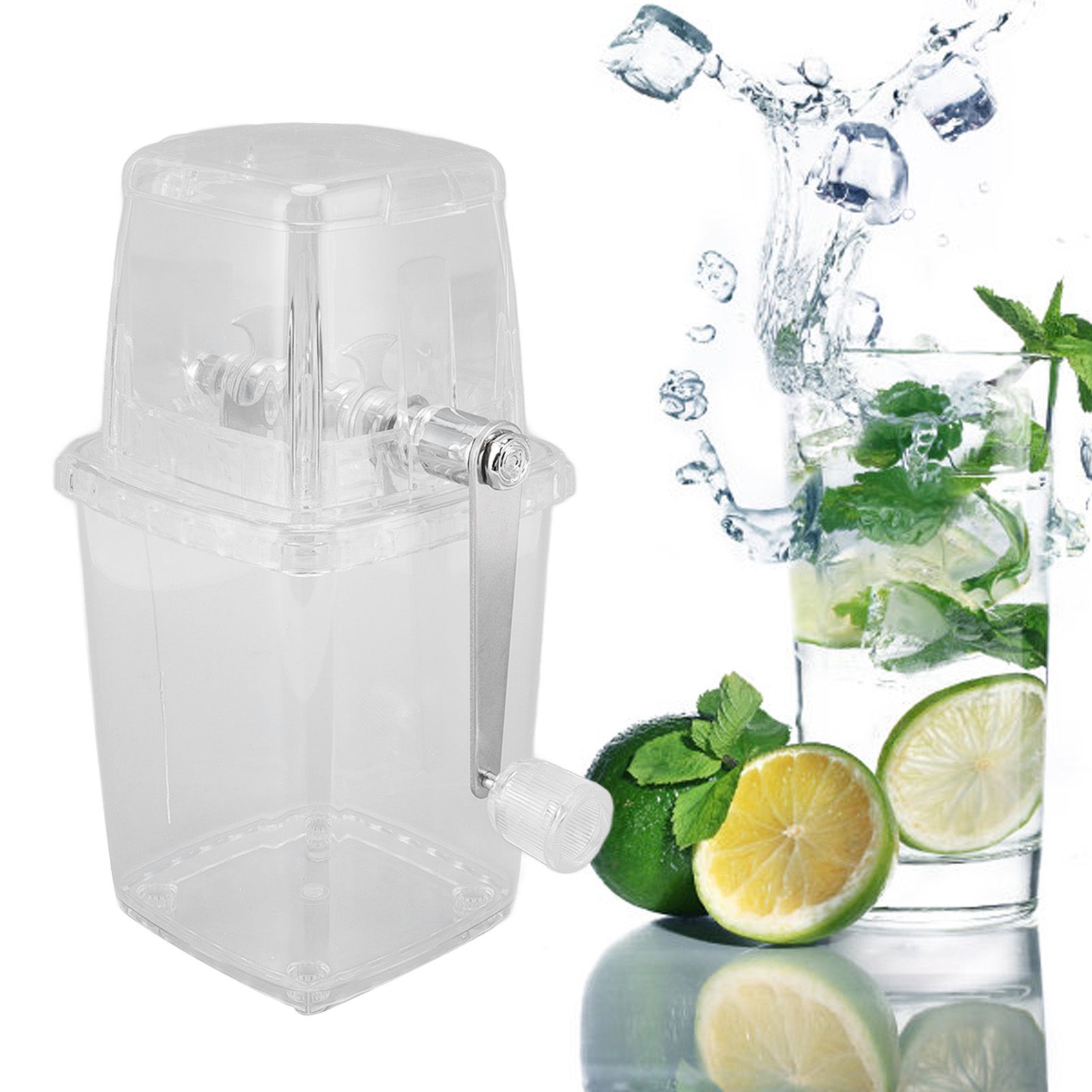 Hand Cranked Ice Crusher Clear Rustproof Multifunctional Manual Ice Crusher view 12
