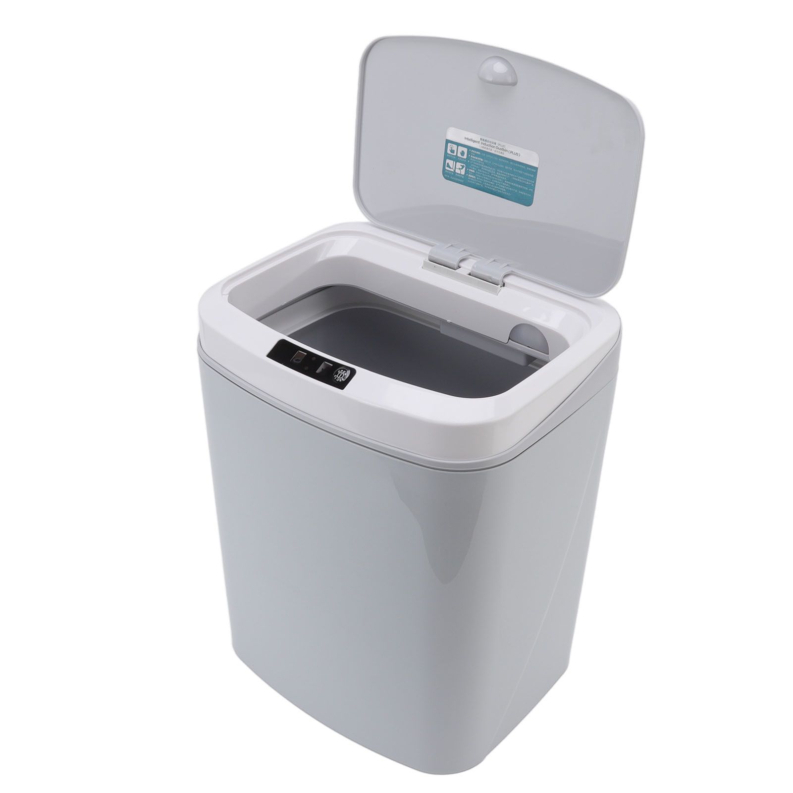 Smart Trash Can 16L Infrared Induction Button Control Manual Mute Household view 6