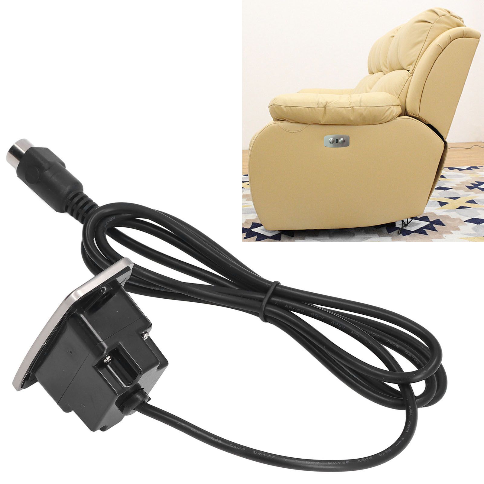 Recliner Switch USB Socket Charging Straight 5 Pin Light Free Electric Sofa view 11