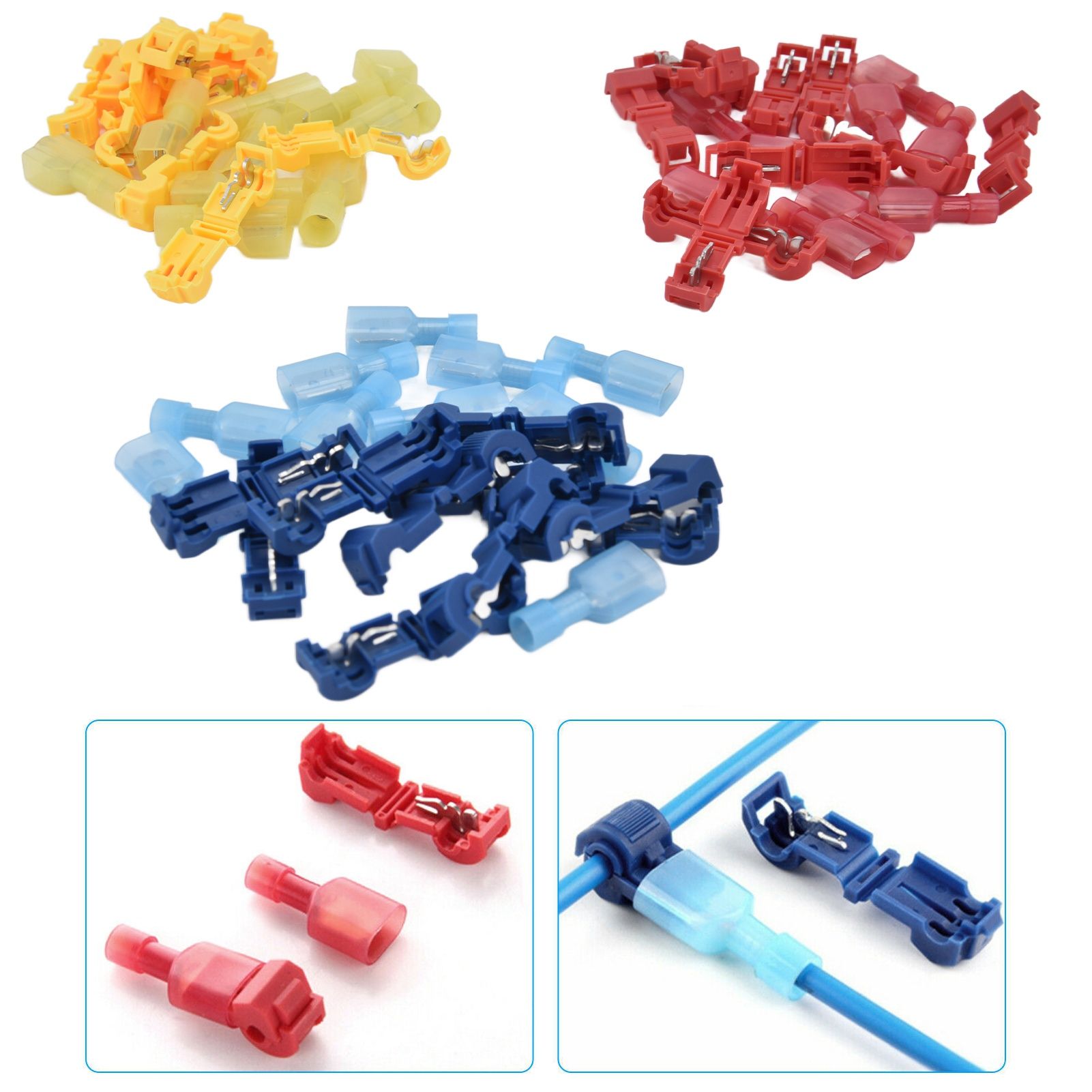 Disconnect Connector Kit T Shape Electrical Insulated Terminals for Home view 11