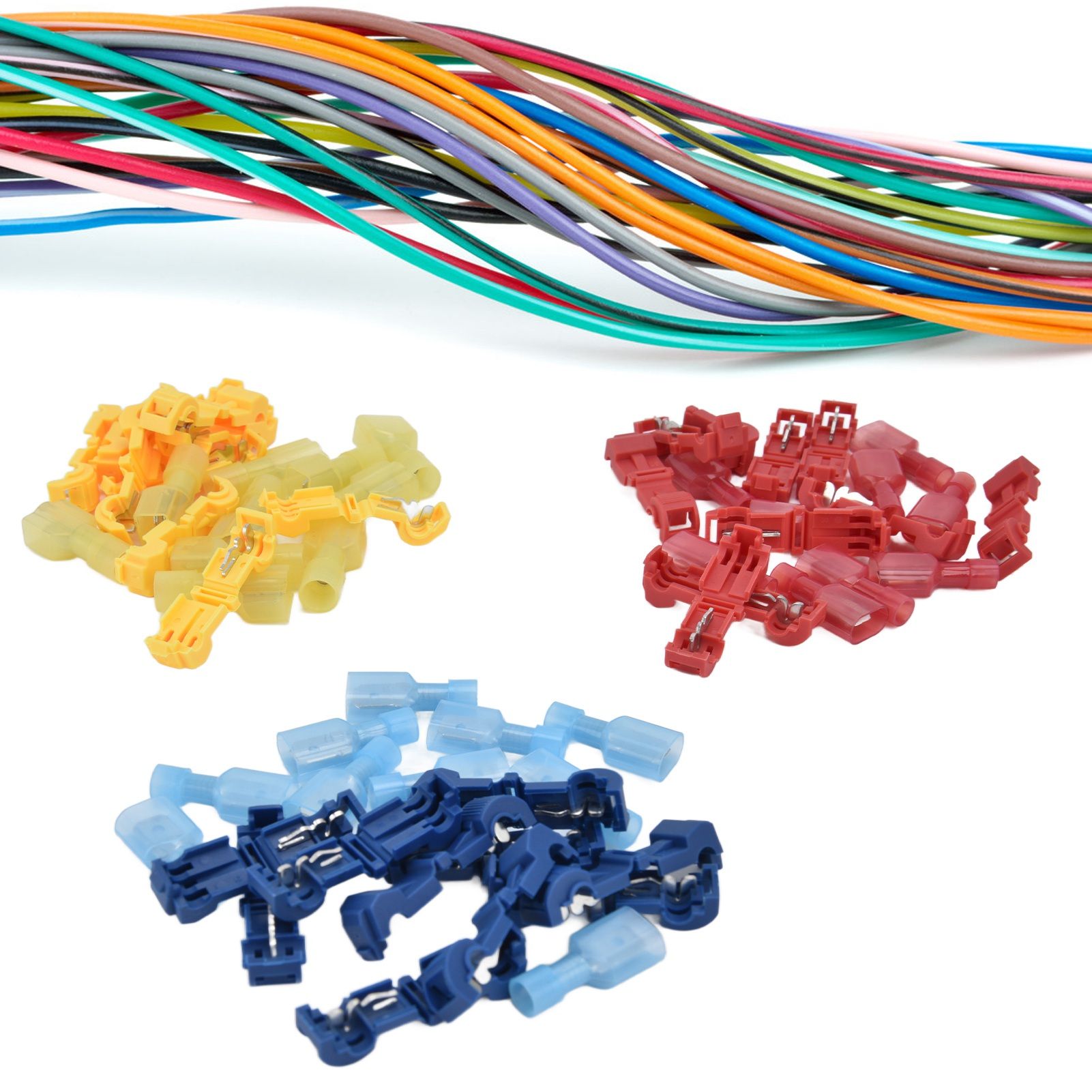 Disconnect Connector Kit T Shape Electrical Insulated Terminals for Home view 12