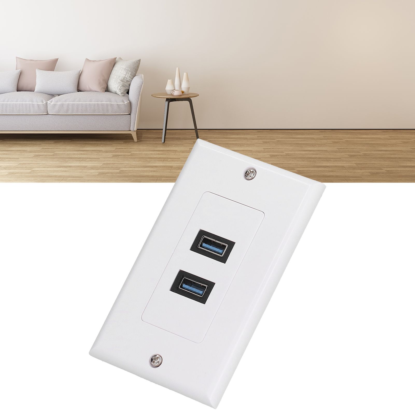 USB 3.0 Wall Plate Data Transmission 2 Port USB 3.0 Component Composite Wall view 11