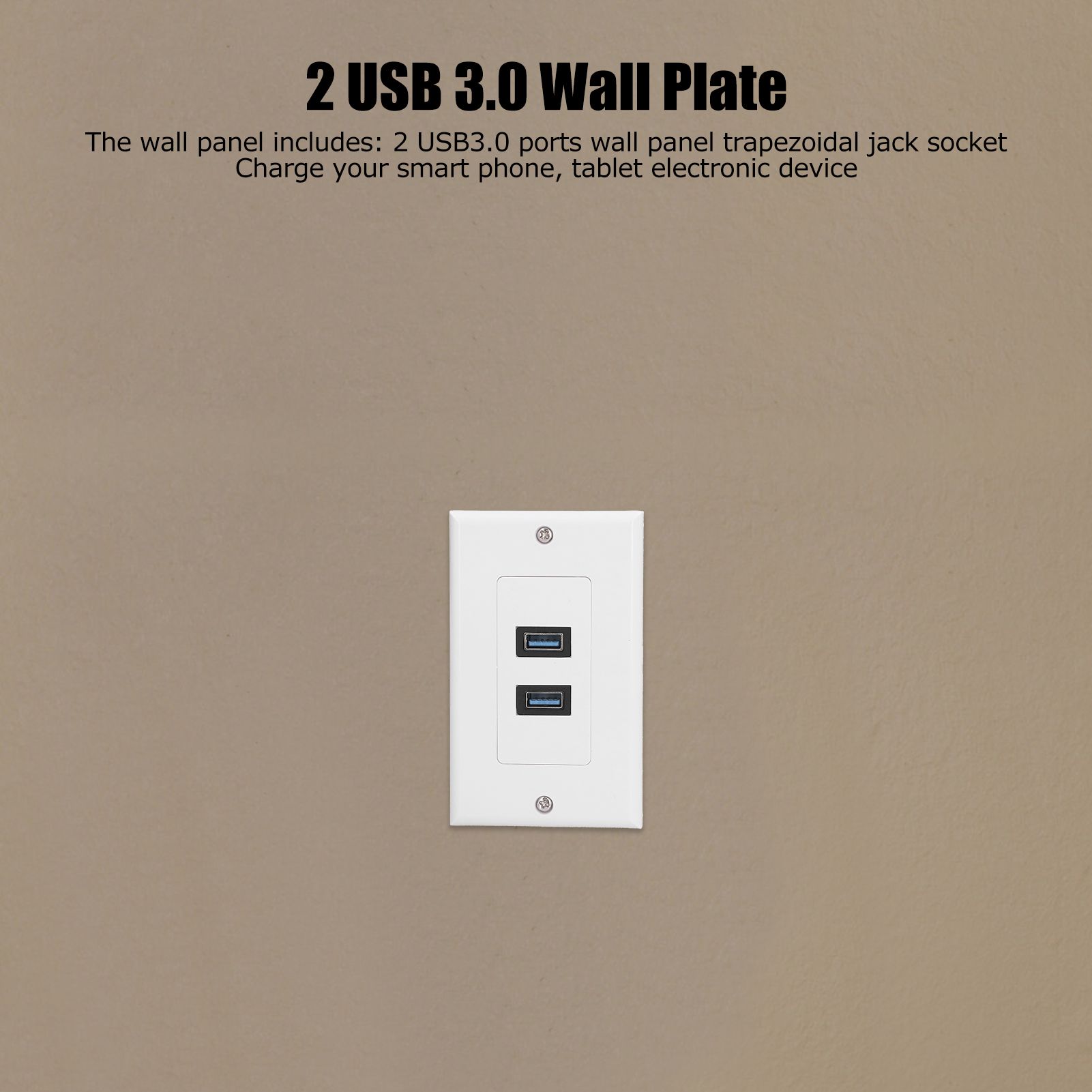 USB 3.0 Wall Plate Data Transmission 2 Port USB 3.0 Component Composite Wall view 15