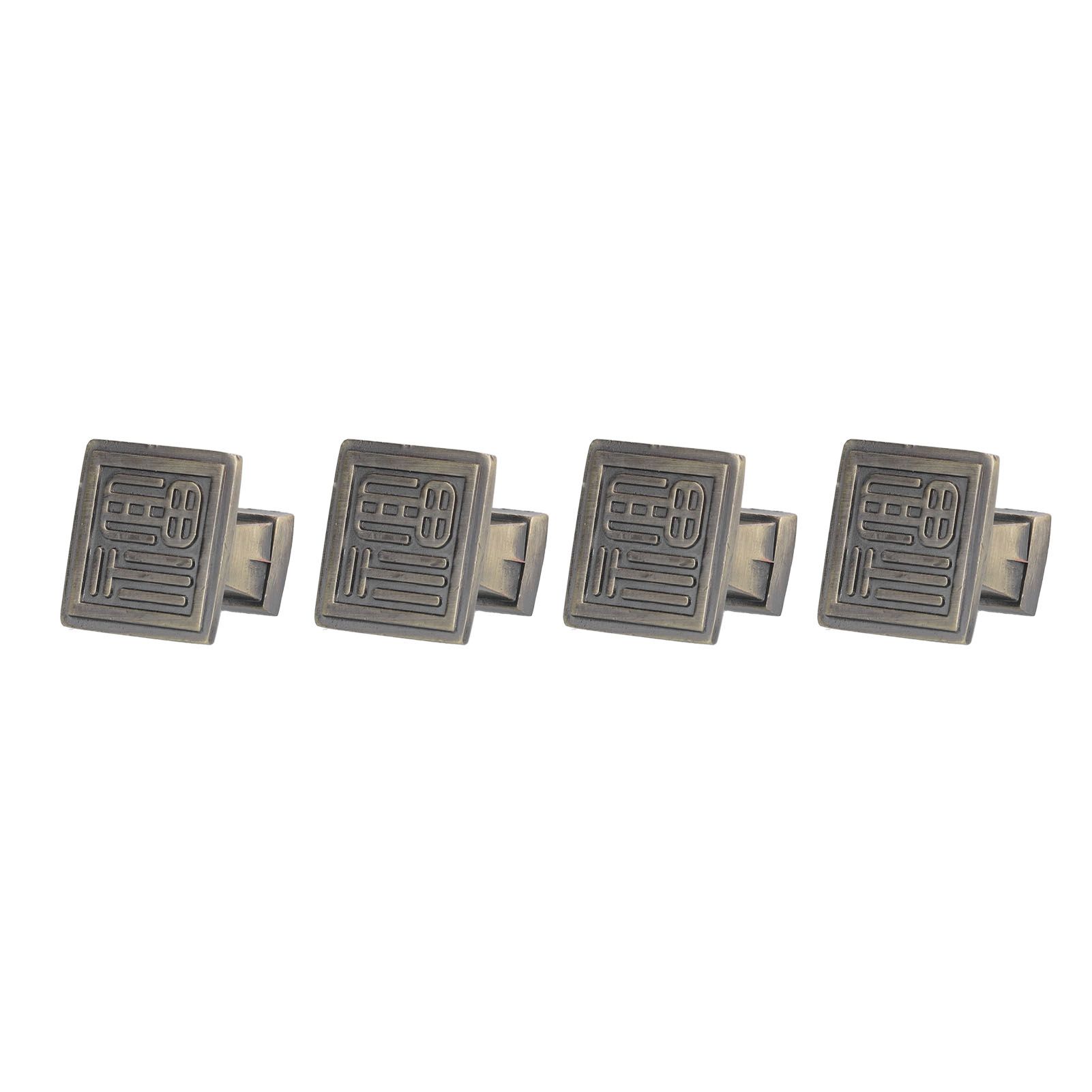 4PCS Vintage Knobs Punch Free Adhesive Retro Copper Cabinet Door Handle with view 10