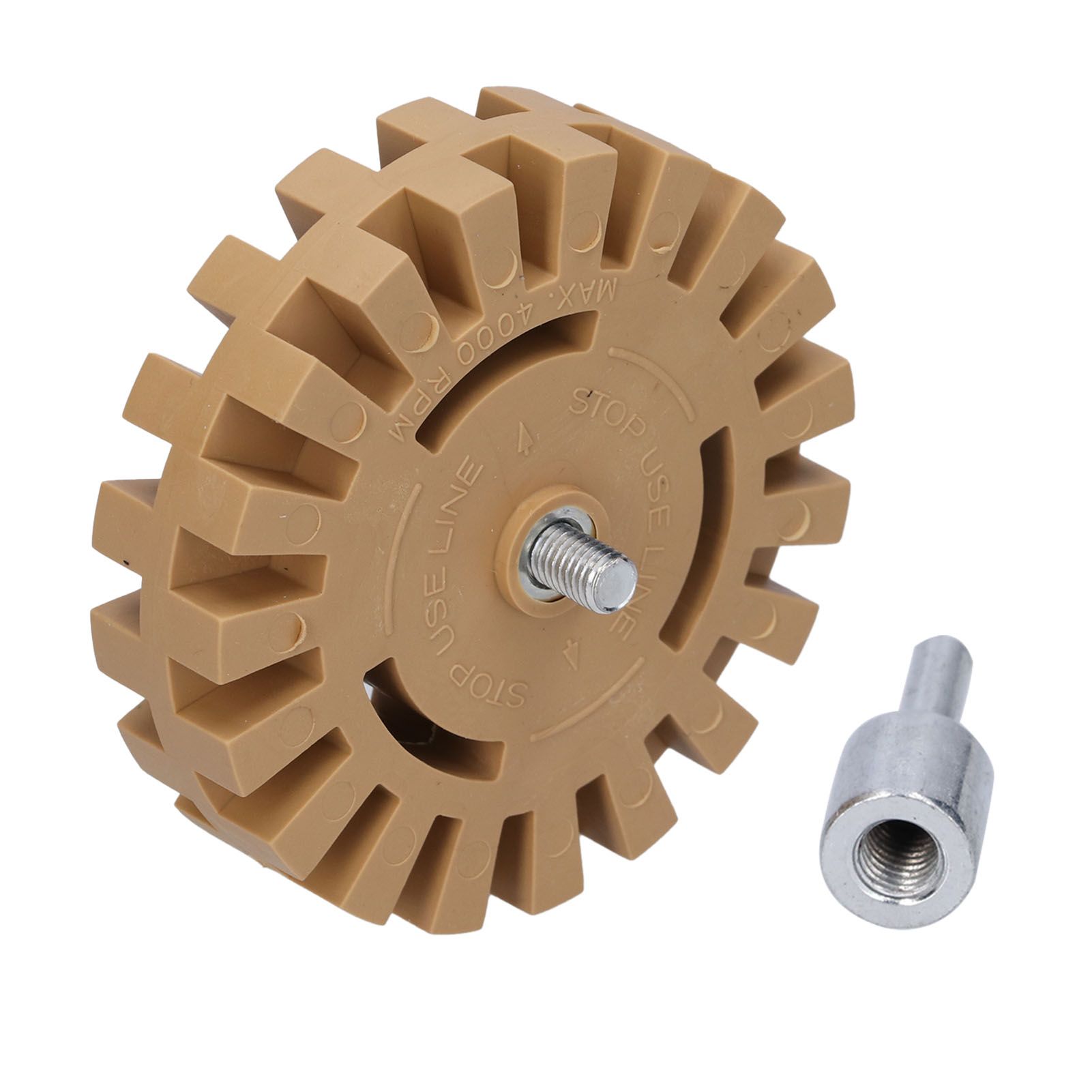 Rubber Eraser Wheel Adhesive Pinstripe Removal Tool for Paint Chrome Windows view 2