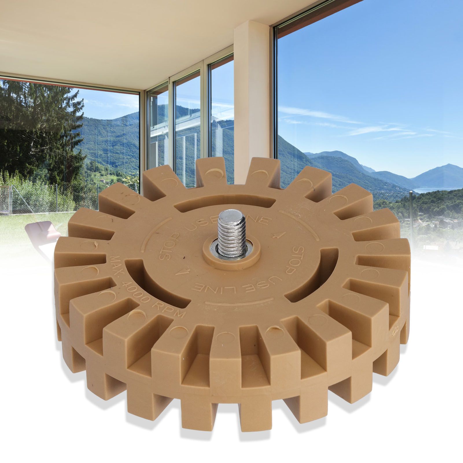 Rubber Eraser Wheel Adhesive Pinstripe Removal Tool for Paint Chrome Windows view 11