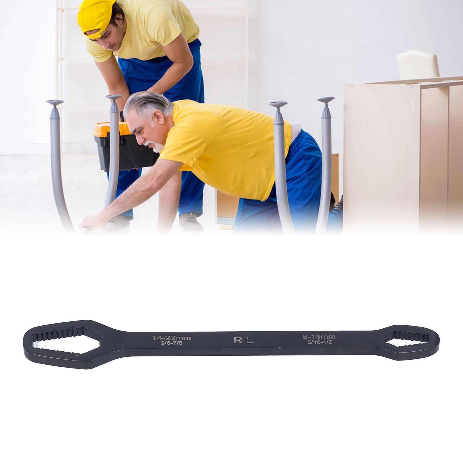 Multifunctional Self Tightening Universal Wrench 8‑22mm High Hardness Double view 12