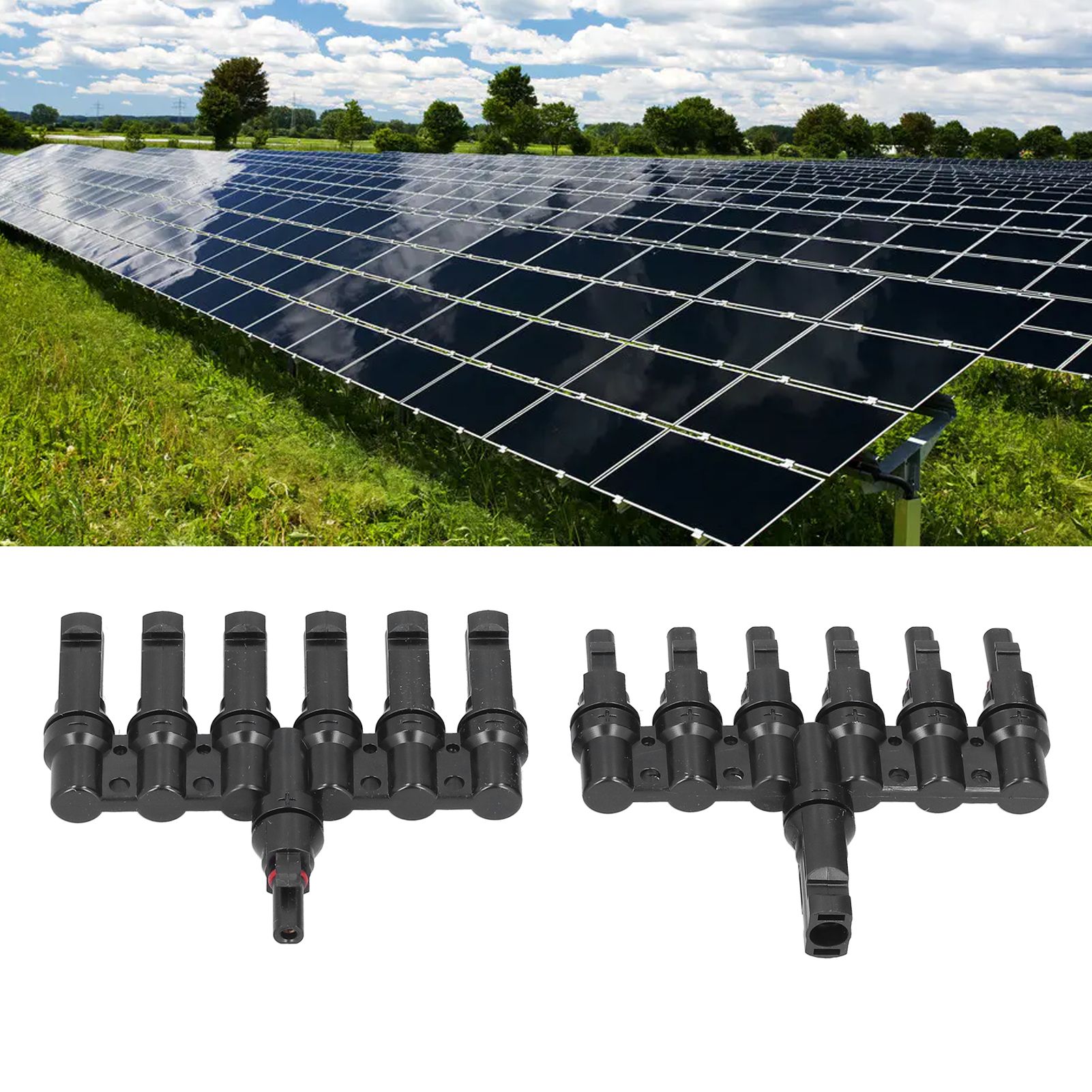1 to 6 Branch Connector 6 Way Solar Panel Branch Connector Waterproof Male view 11