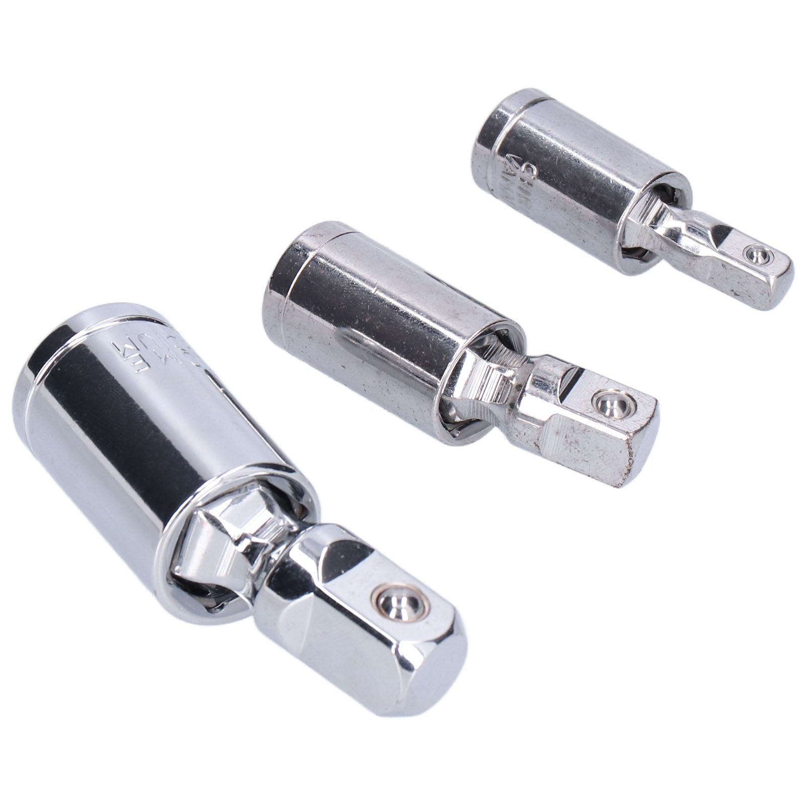 3pcs Universal Joint Socket Adapter 1/2 3/8 1/4 Chrome Vanadium Steel view 6
