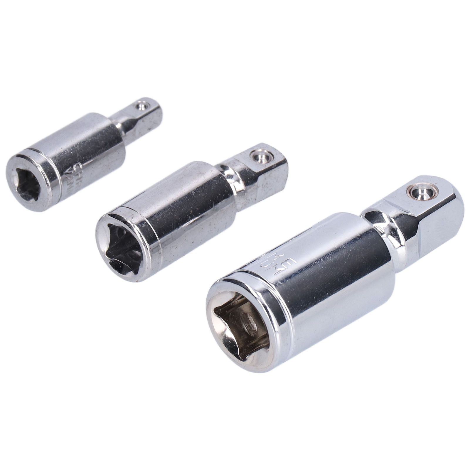 3pcs Universal Joint Socket Adapter 1/2 3/8 1/4 Chrome Vanadium Steel view 8