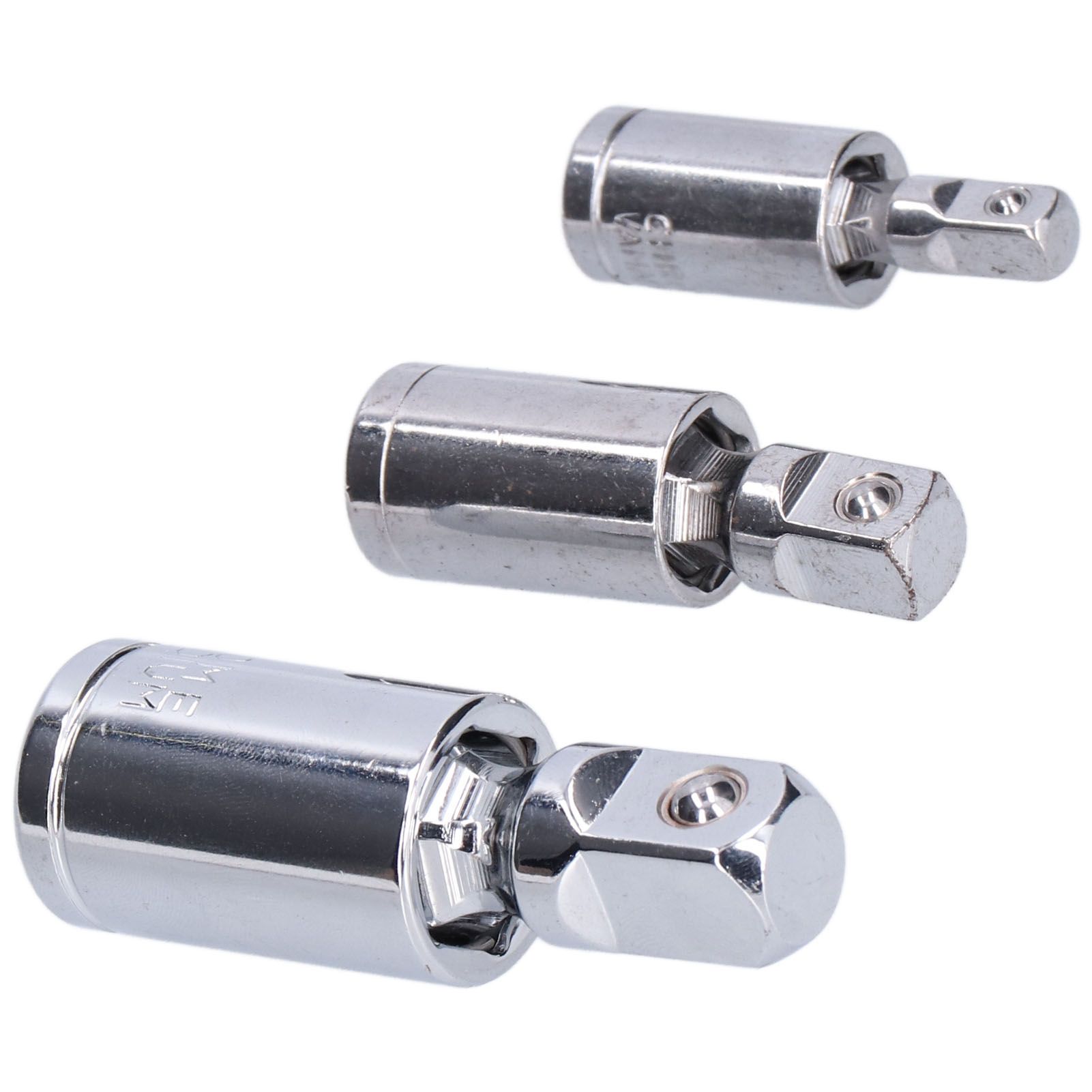 3pcs Universal Joint Socket Adapter 1/2 3/8 1/4 Chrome Vanadium Steel view 10