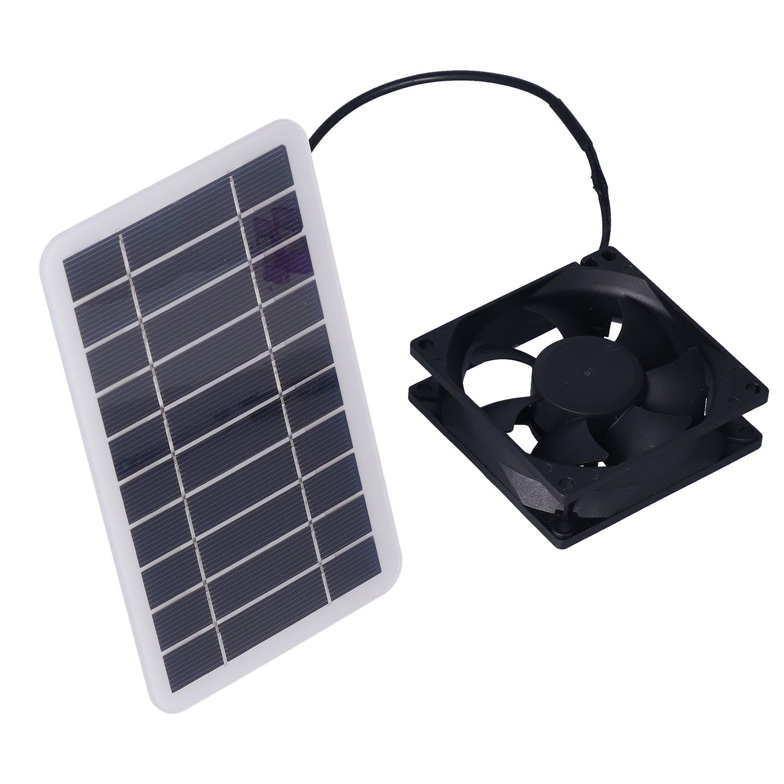 2.5W Solar Panel Fan Solar Pet Exhaust Air Flowing Fan for Outdoor Breeding view 2
