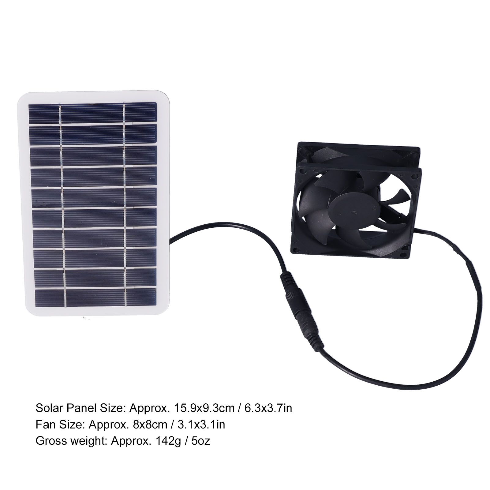 2.5W Solar Panel Fan Solar Pet Exhaust Air Flowing Fan for Outdoor Breeding view 15