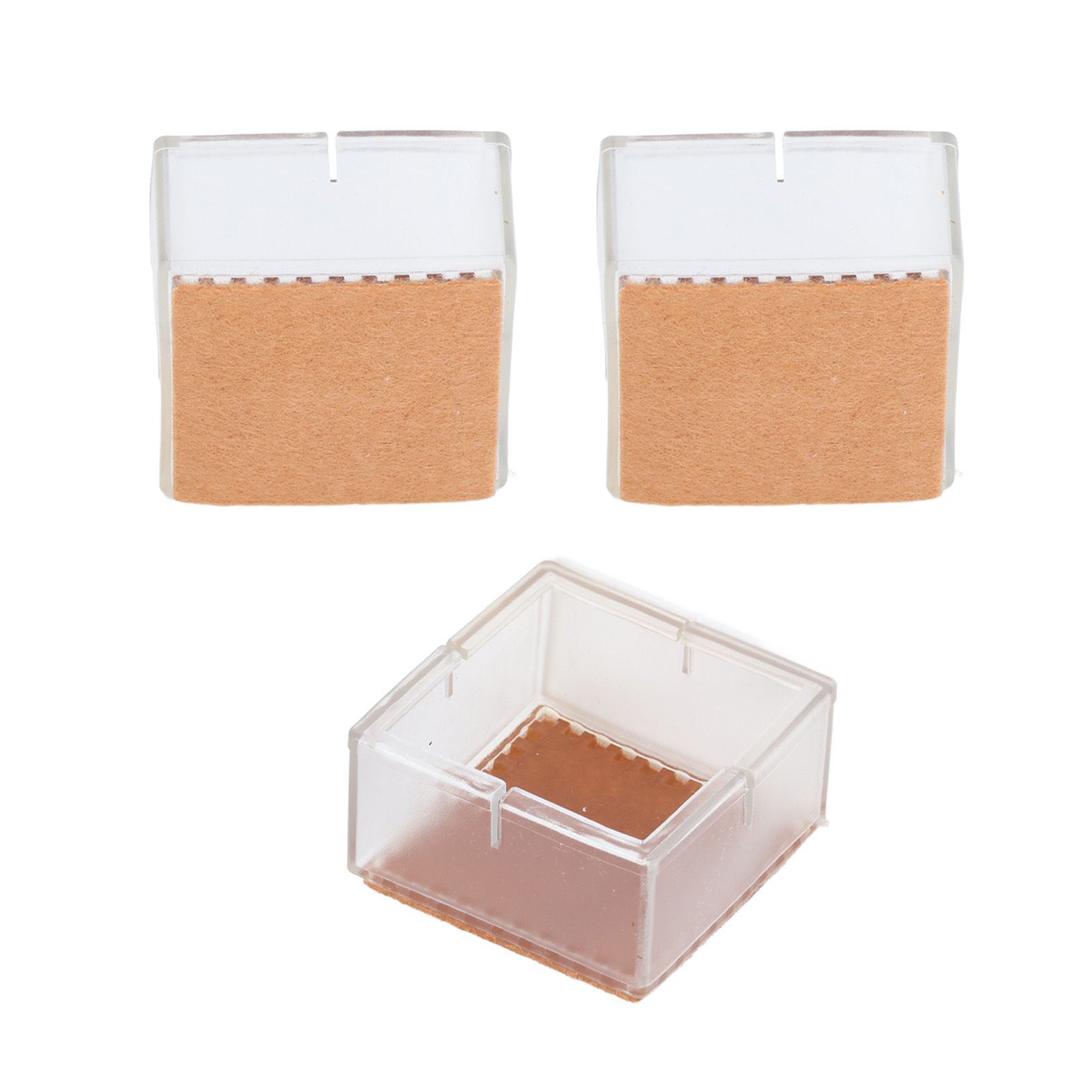 8pcs/set Silicone Chair Caps Table Foot Pads Anti Slip Transparent Square Leg view 10