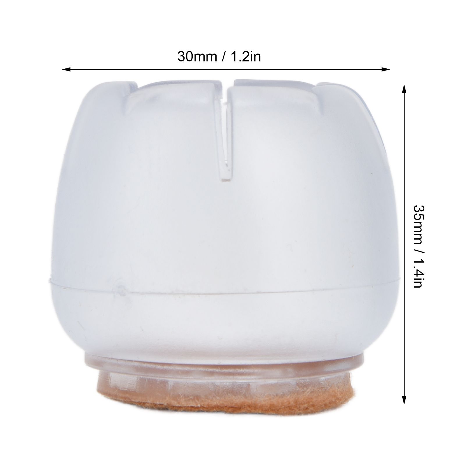 40PCS Chair Leg Protector Thickened Silicone Table Leg Cover Transparent Non view 13