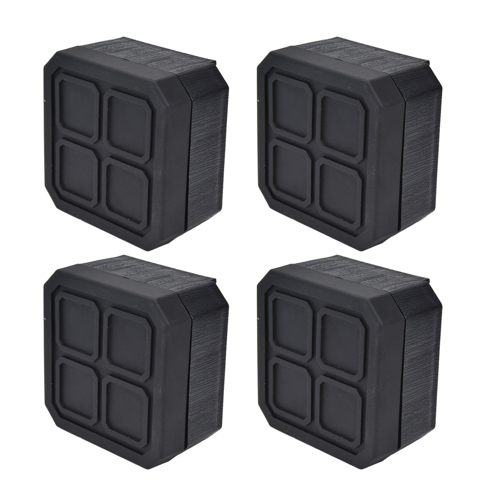 4Set Chair Leg Floor Protectors Square Rubber Non Slip Furniture Leg Pads for view 2