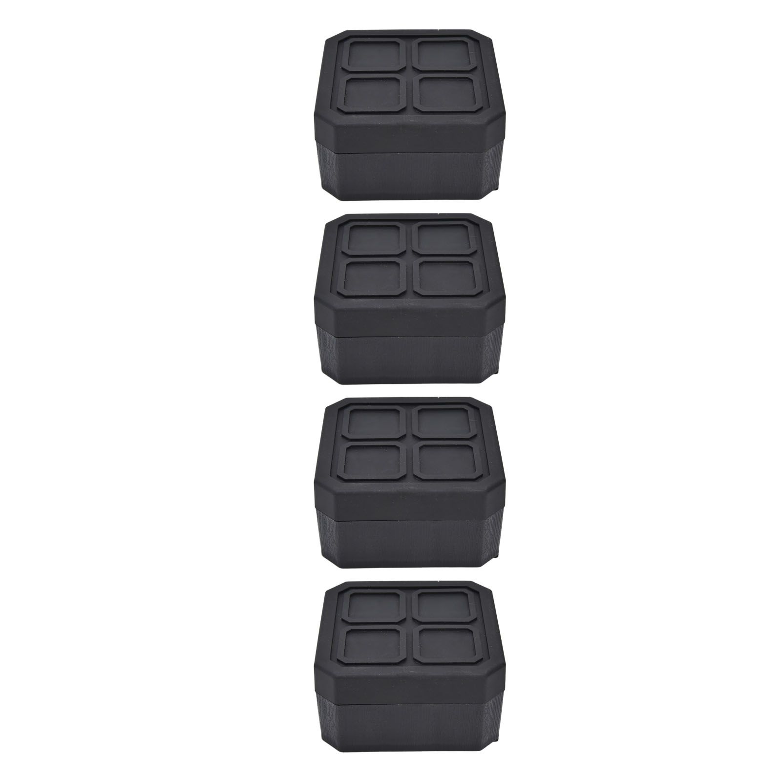 4Set Chair Leg Floor Protectors Square Rubber Non Slip Furniture Leg Pads for view 4