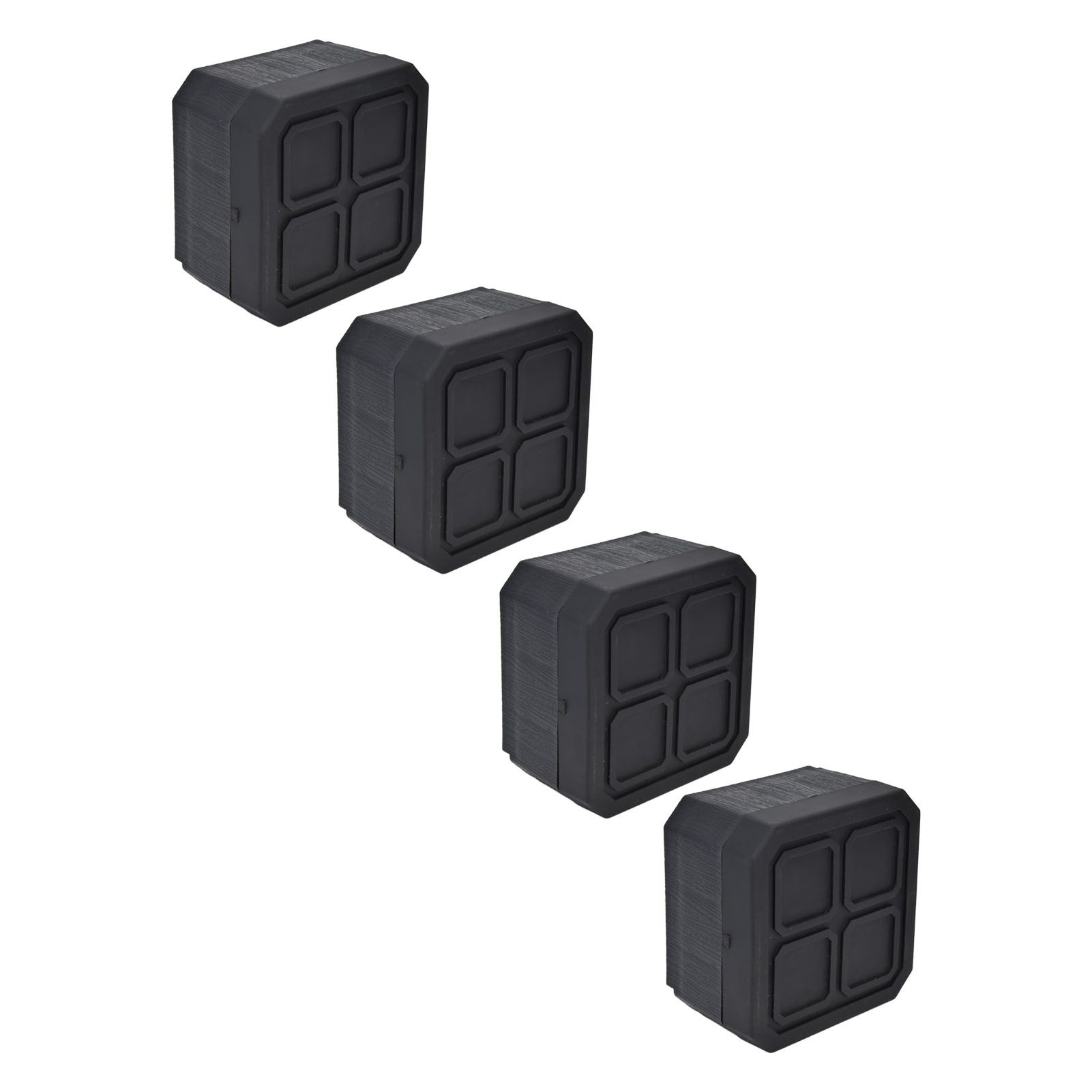 4Set Chair Leg Floor Protectors Square Rubber Non Slip Furniture Leg Pads for view 5