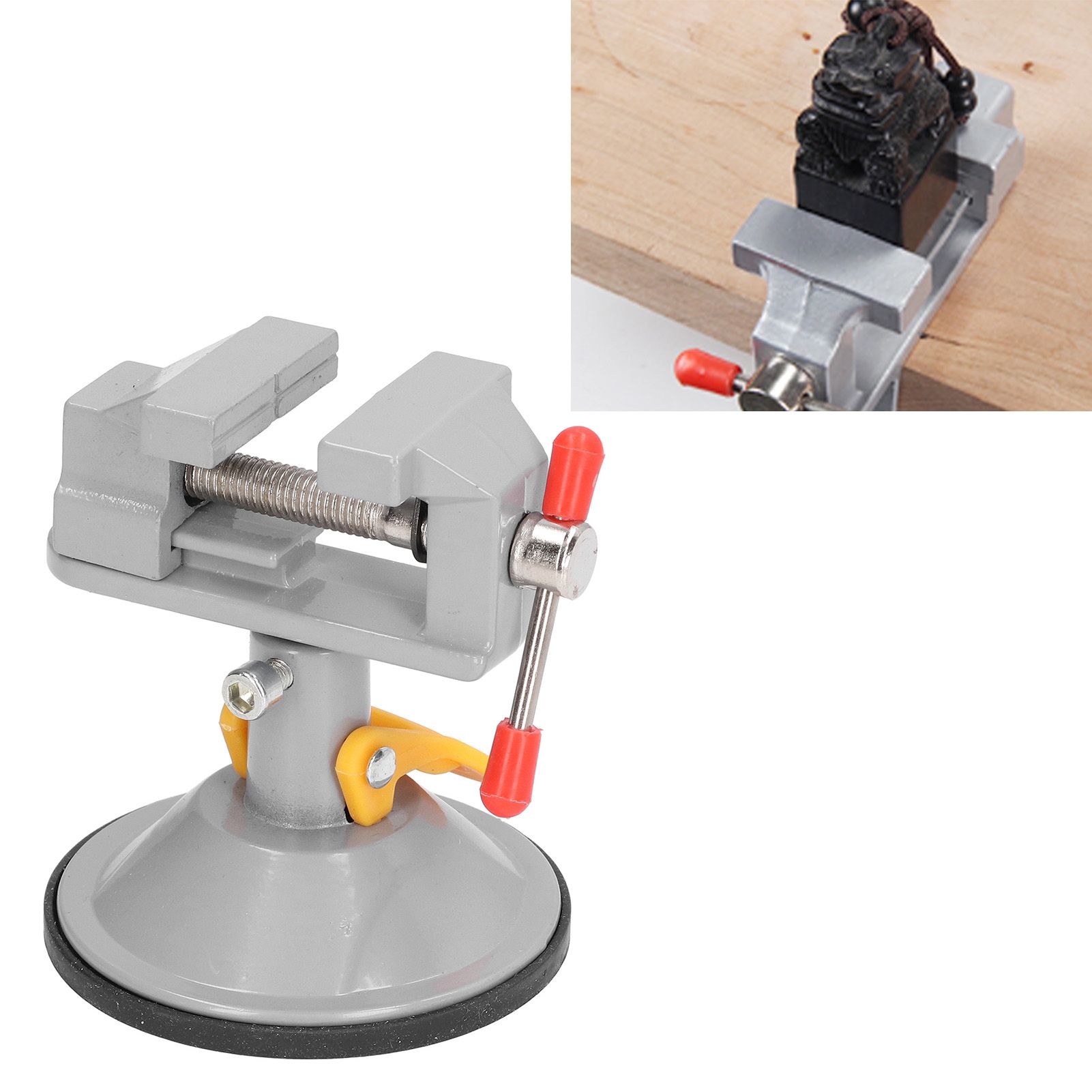 Mini Suction Vise Clamp Mini Table Suction Vise for DIY Jewelry Carving Watch view 12