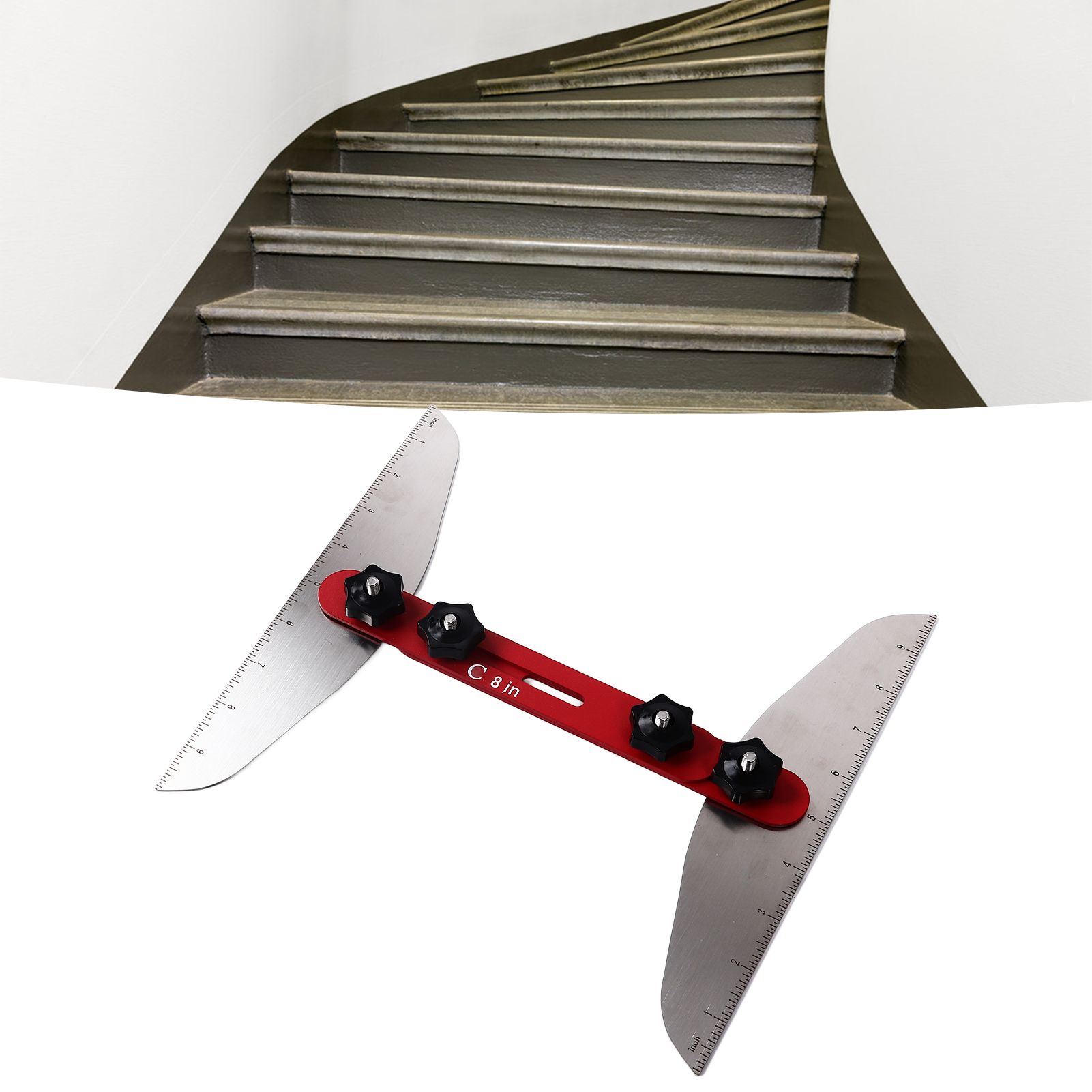 Stair Cutting Tool Stainless Steel Accurate Stair Tread Template Set for view 12
