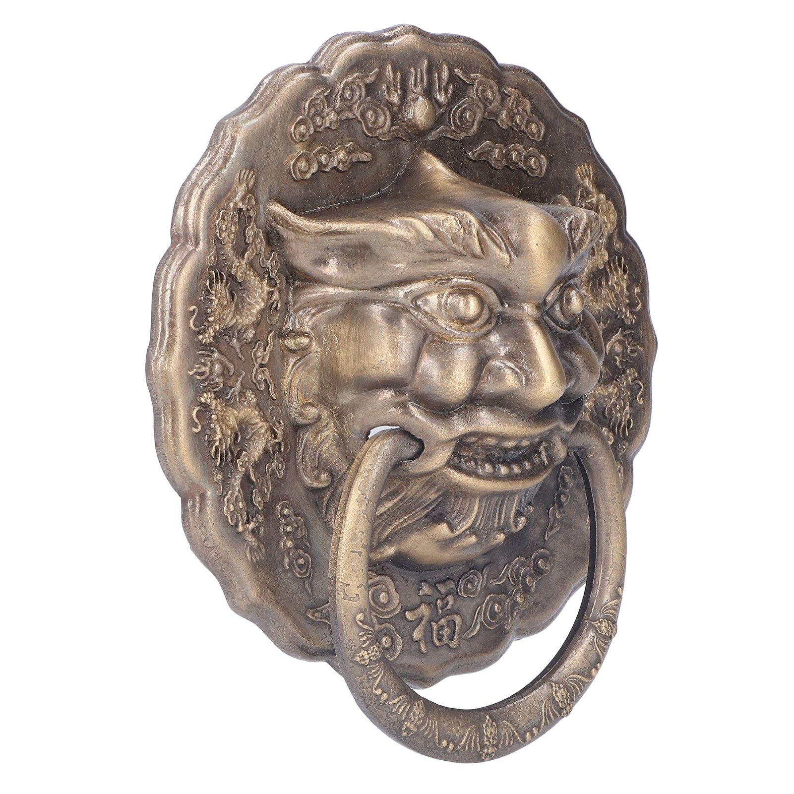 Door Knocker Brass Material 2 Sided Installation Heavy Duty Pull Bronze view 4