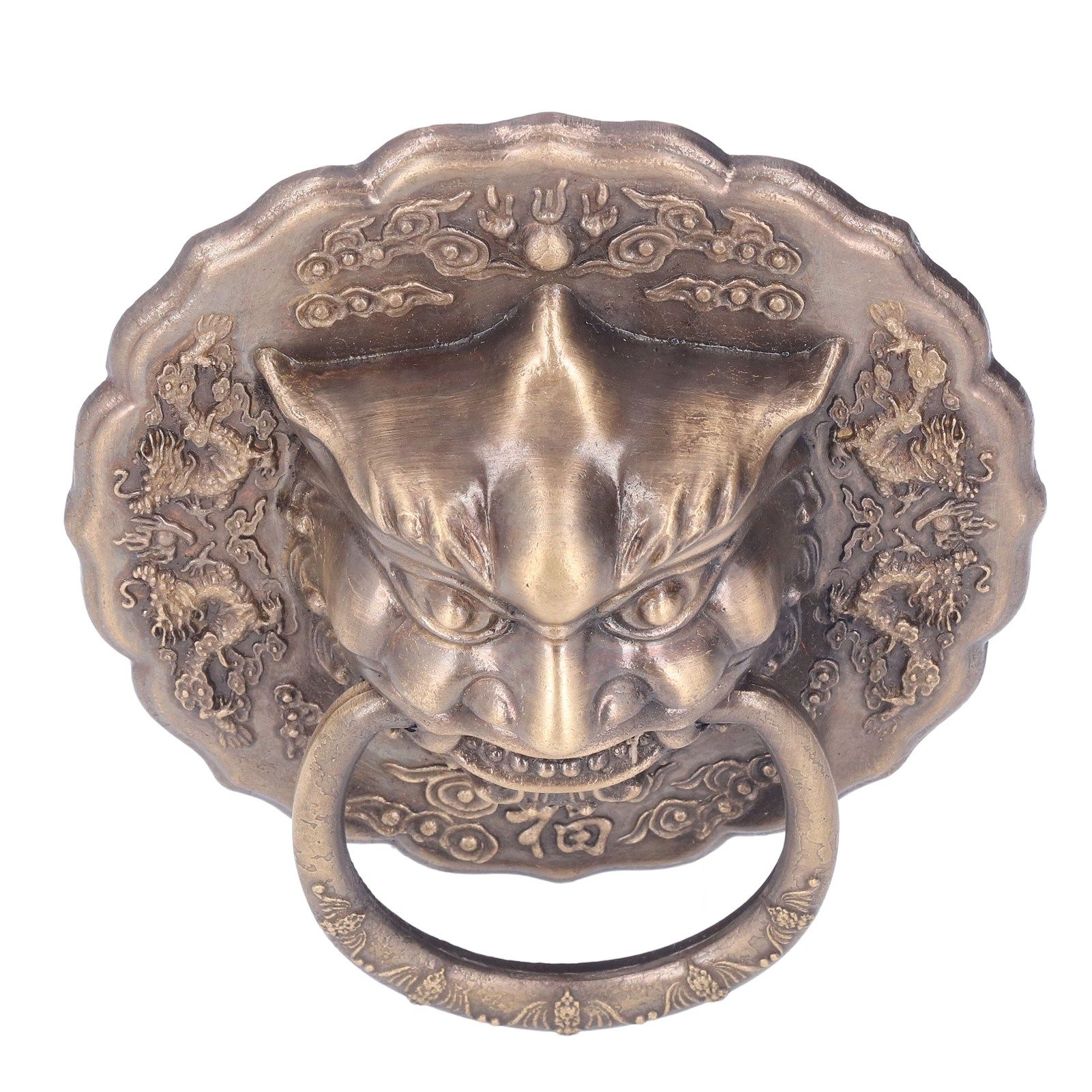 Door Knocker Brass Material 2 Sided Installation Heavy Duty Pull Bronze view 6