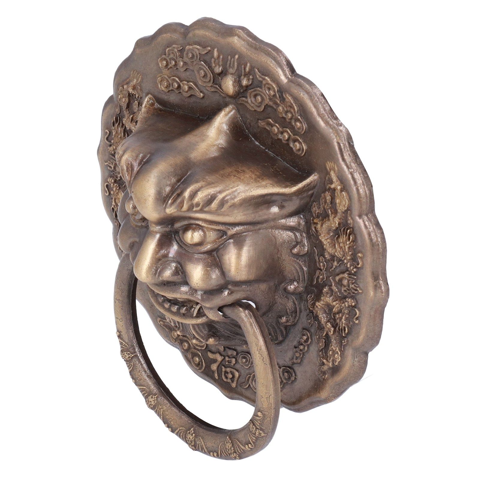 Door Knocker Brass Material 2 Sided Installation Heavy Duty Pull Bronze view 7