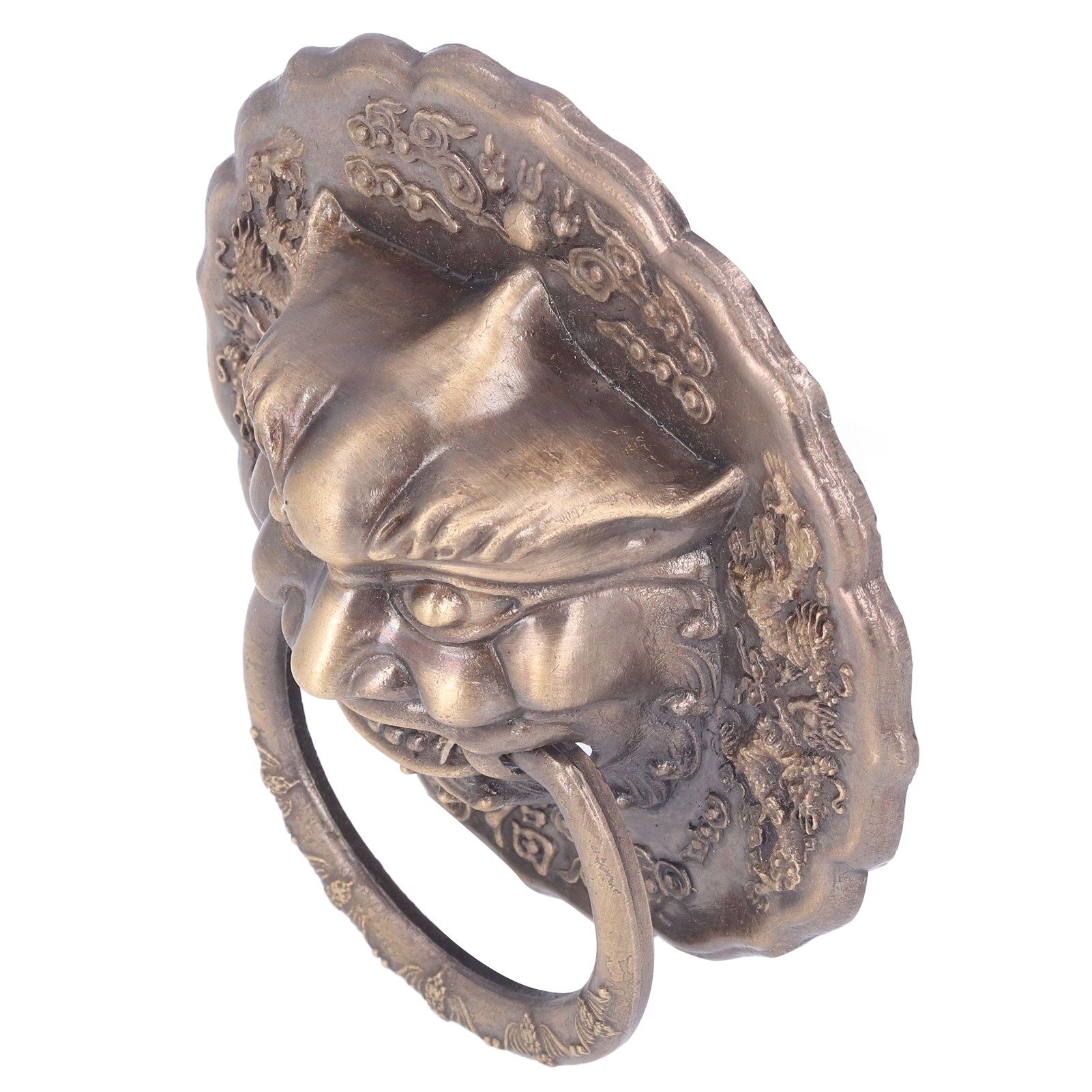 Door Knocker Brass Material 2 Sided Installation Heavy Duty Pull Bronze view 8