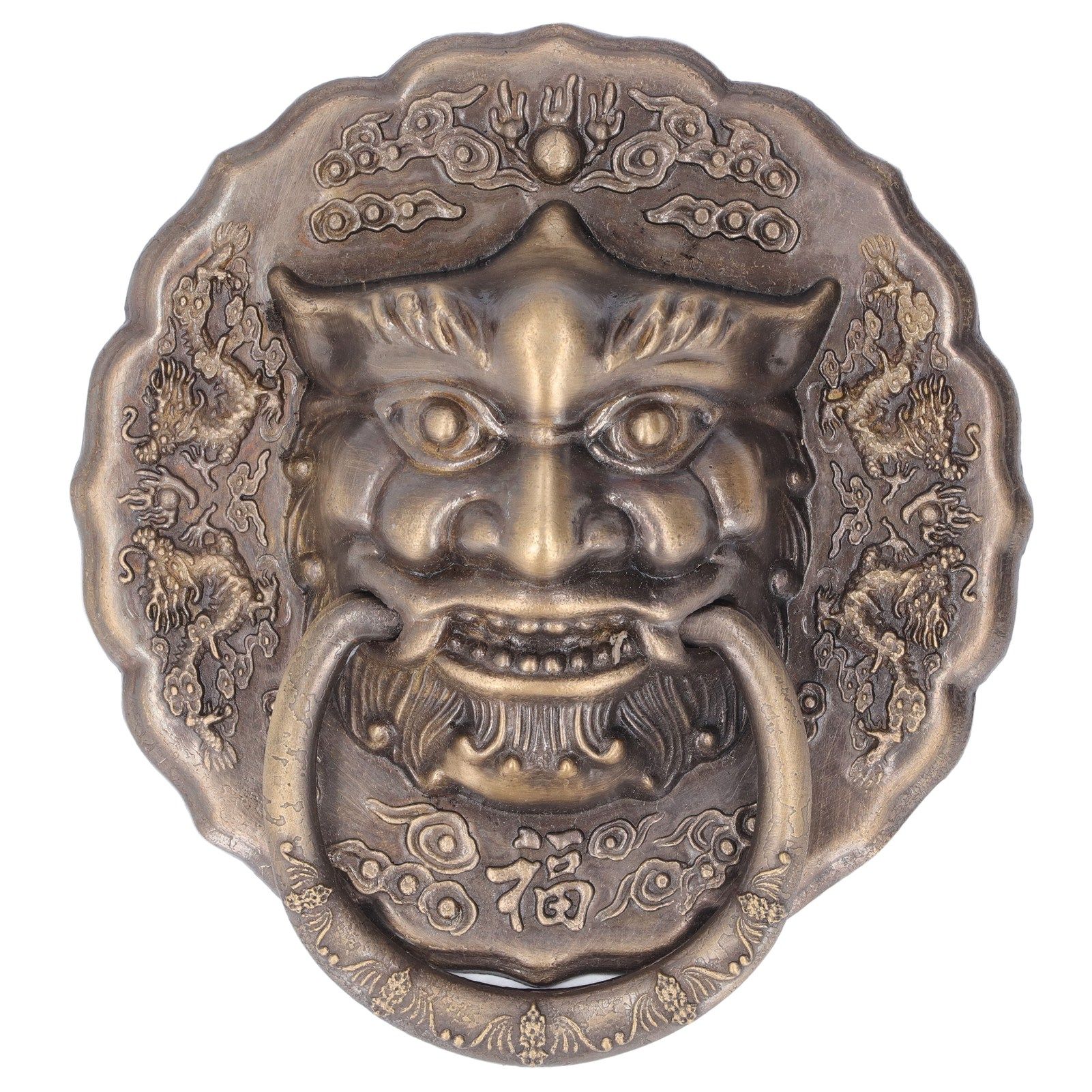 Door Knocker Brass Material 2 Sided Installation Heavy Duty Pull Bronze view 9