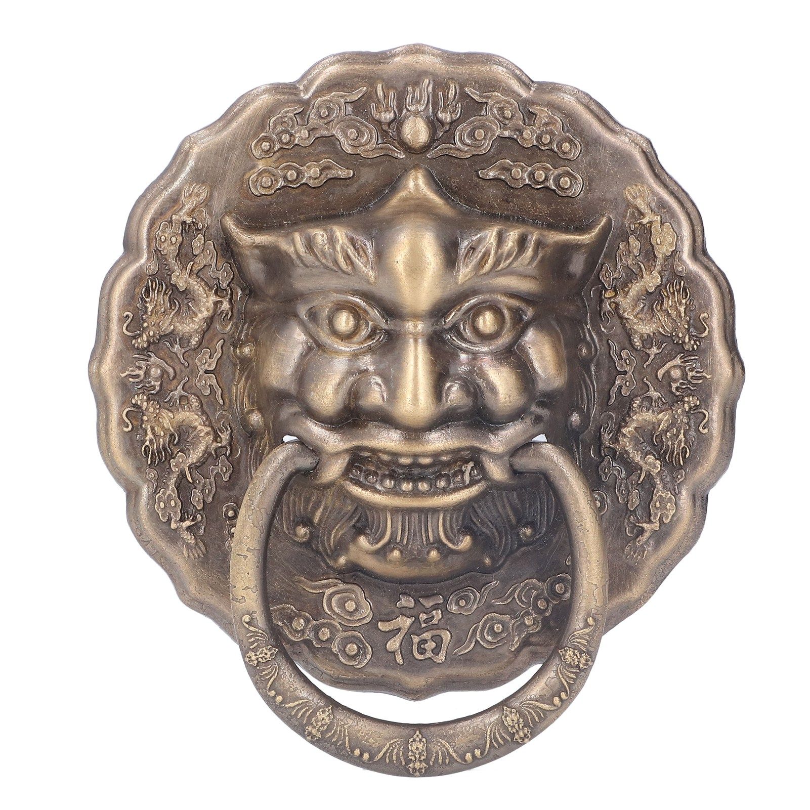 Door Knocker Brass Material 2 Sided Installation Heavy Duty Pull Bronze view 10
