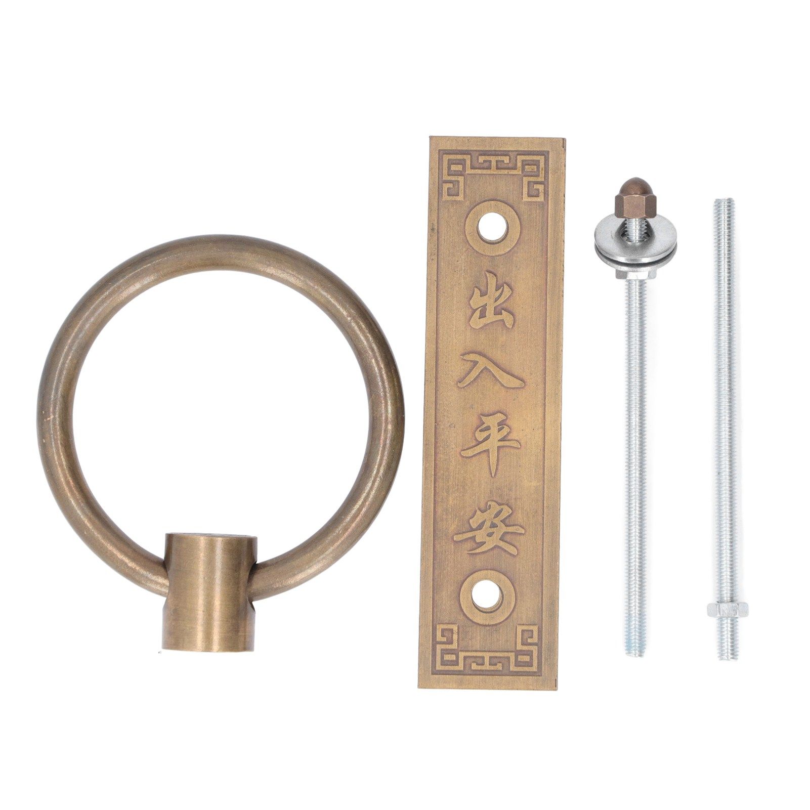 Door Knocker Brass Material 2 Sided Installation Heavy Duty Pull Bronze view 13