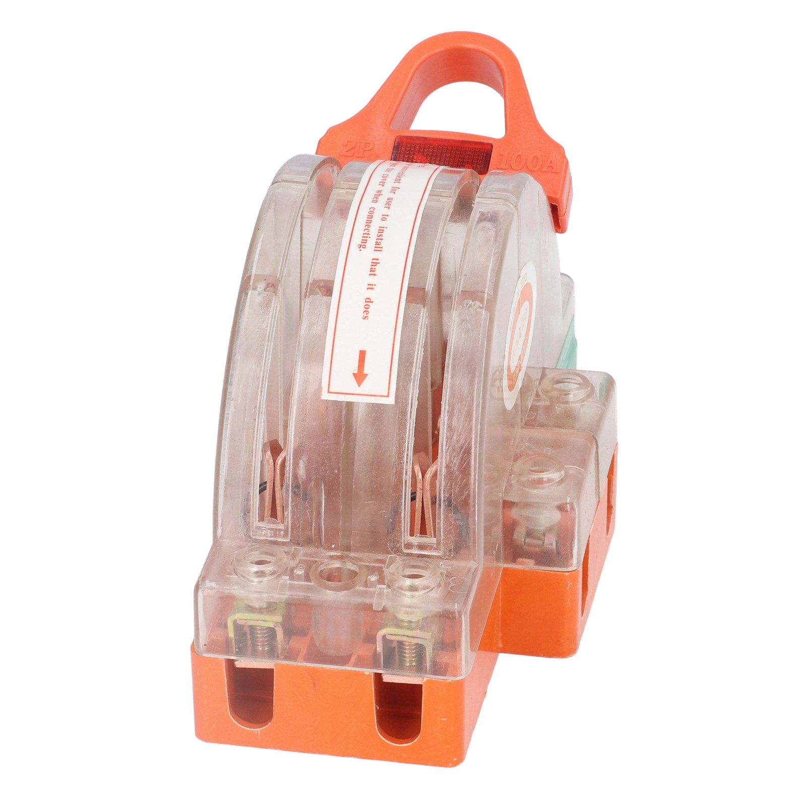 Double Pole Knife Switch Transparent Shell 2P 100A Safety Knife Switch with view 5