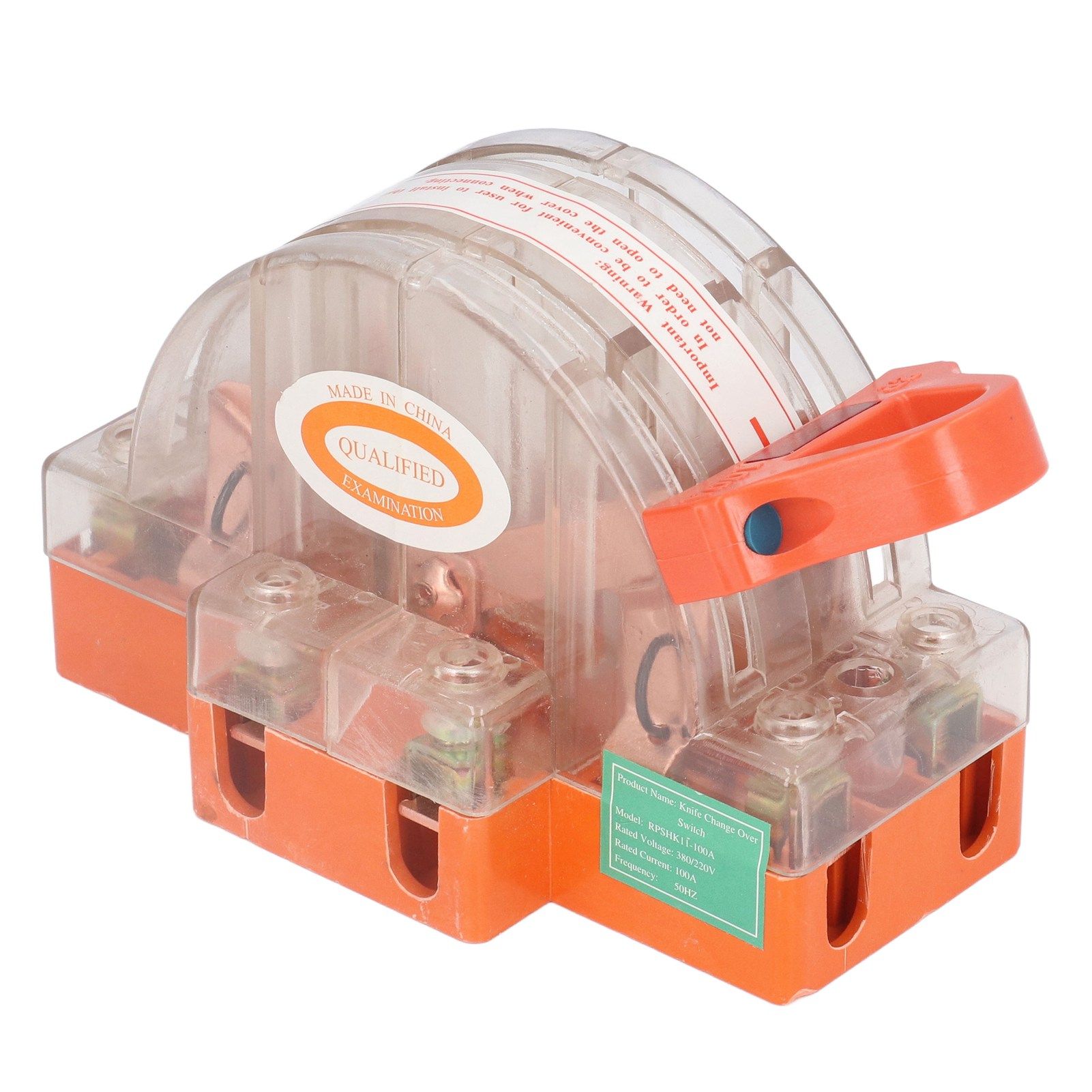 Double Pole Knife Switch Transparent Shell 2P 100A Safety Knife Switch with view 10