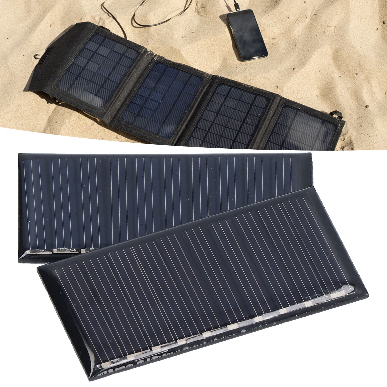2Pcs Mini Solar Panels 0.25W 5V Portable Mini Polycrystalline Silicon view 12