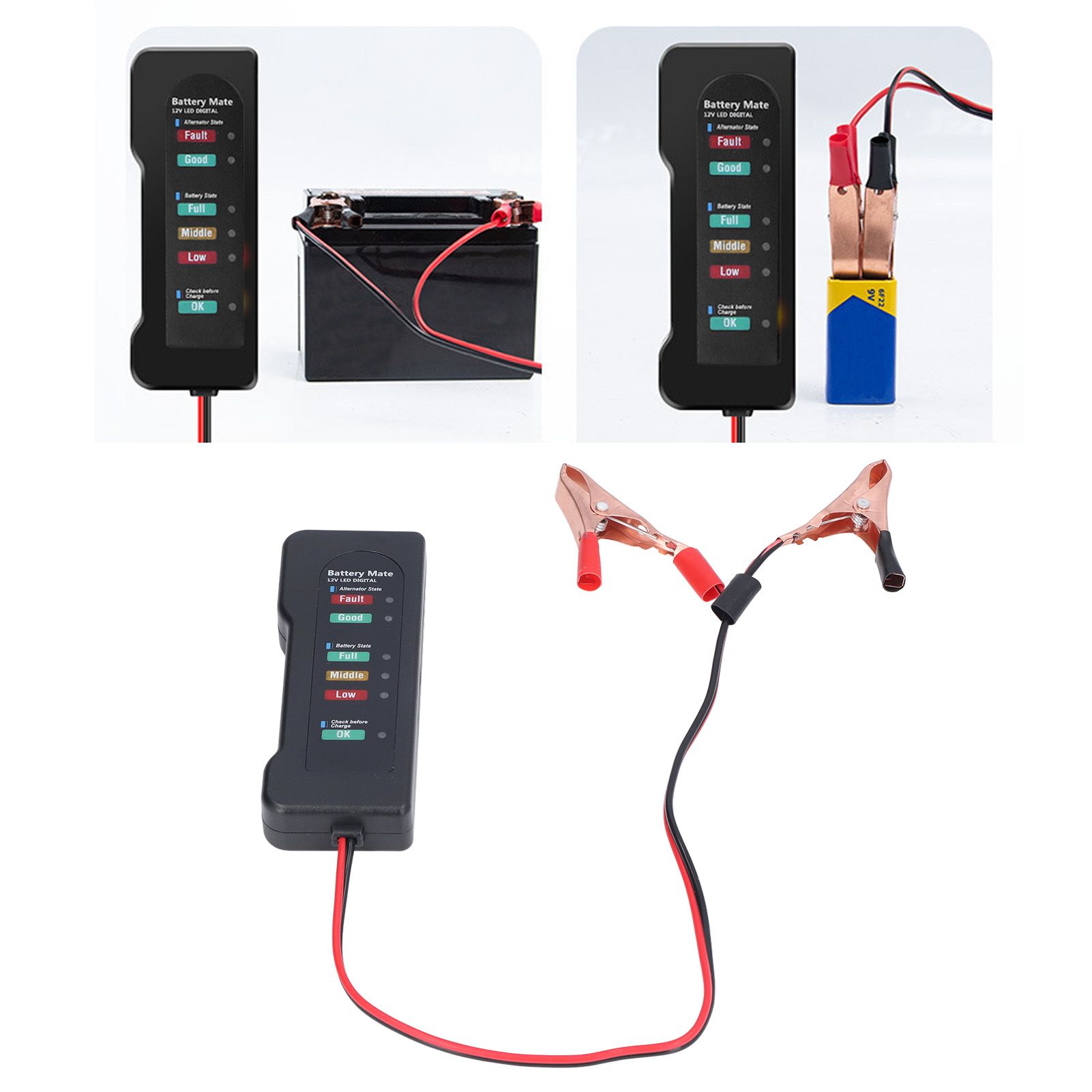 Car Battery Tester 12V Battery Analyzer Reverse Protection Function Good view 11