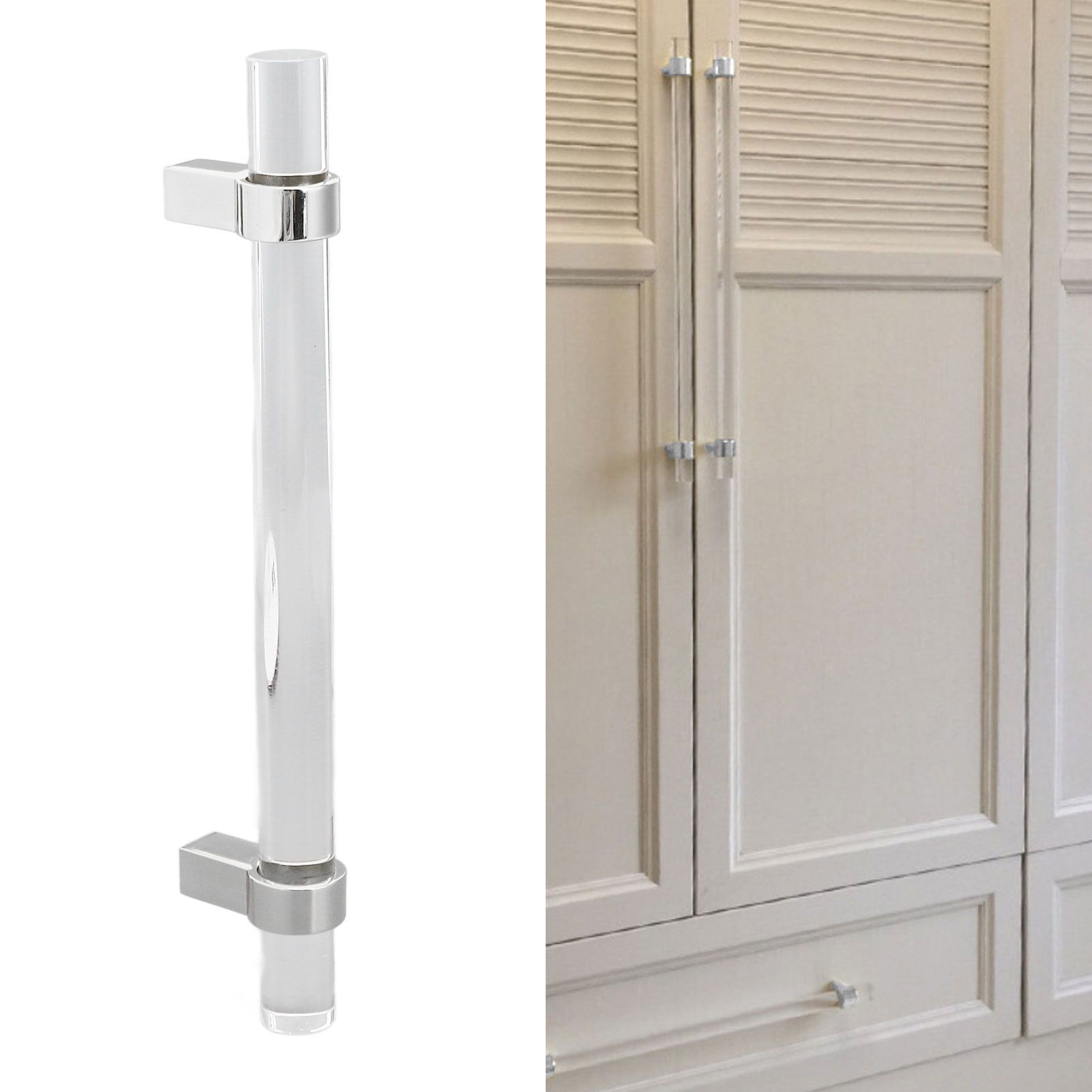 Crystal Acrylic Handle Modern Transparent Drawer Pull Handle for Closets view 12