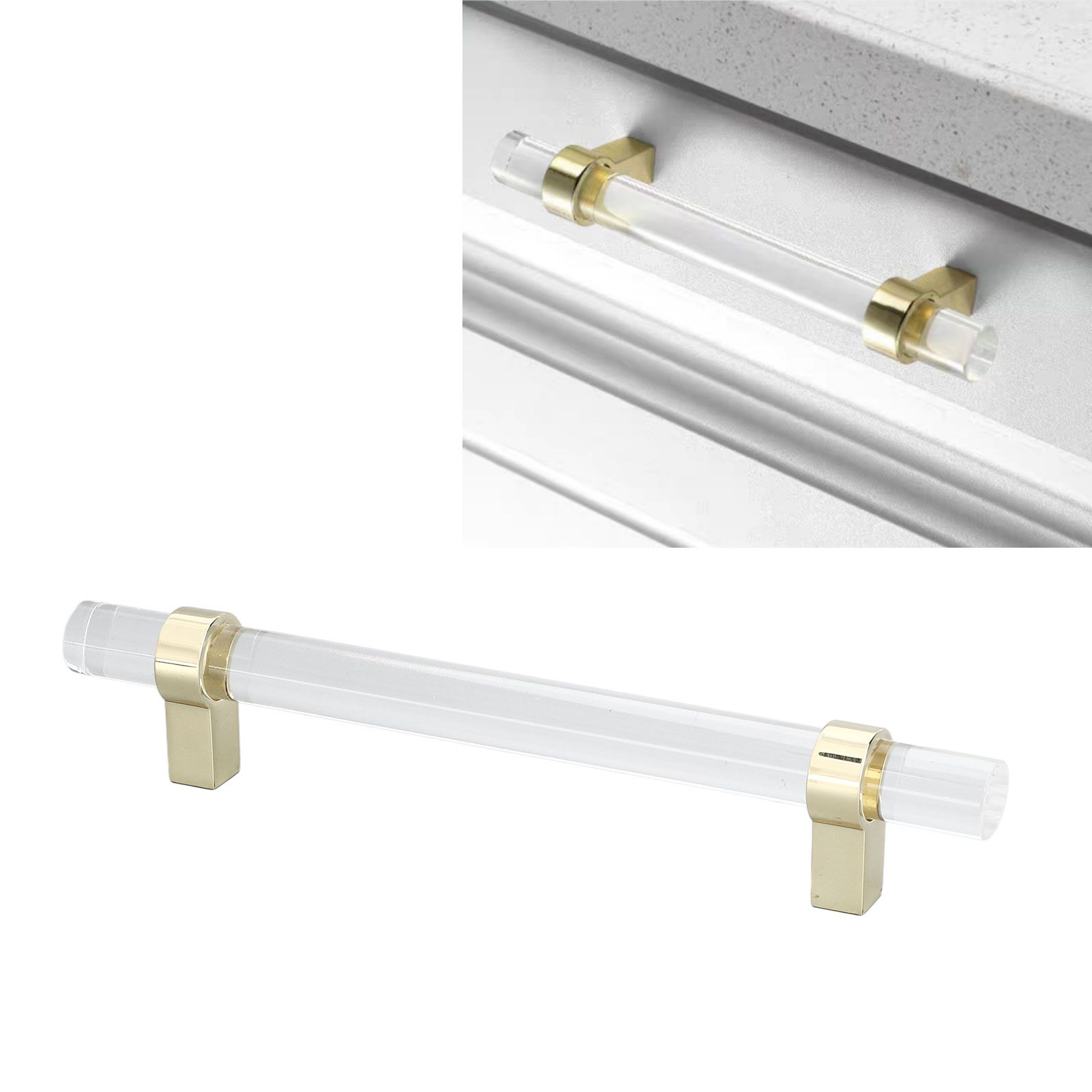 Crystal Acrylic Handle Modern Transparent Drawer Pull Handle for Closets view 11