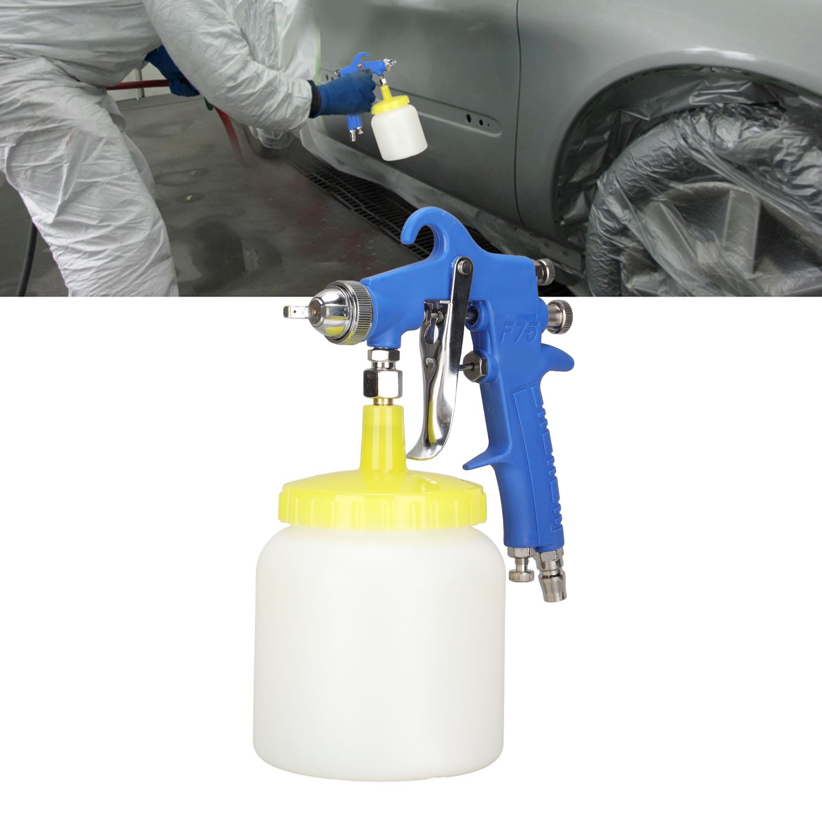 F 75 1.5mm Paint Sprayer Hydrocone Type Stainless Steel Air Varnish Sprayer view 11