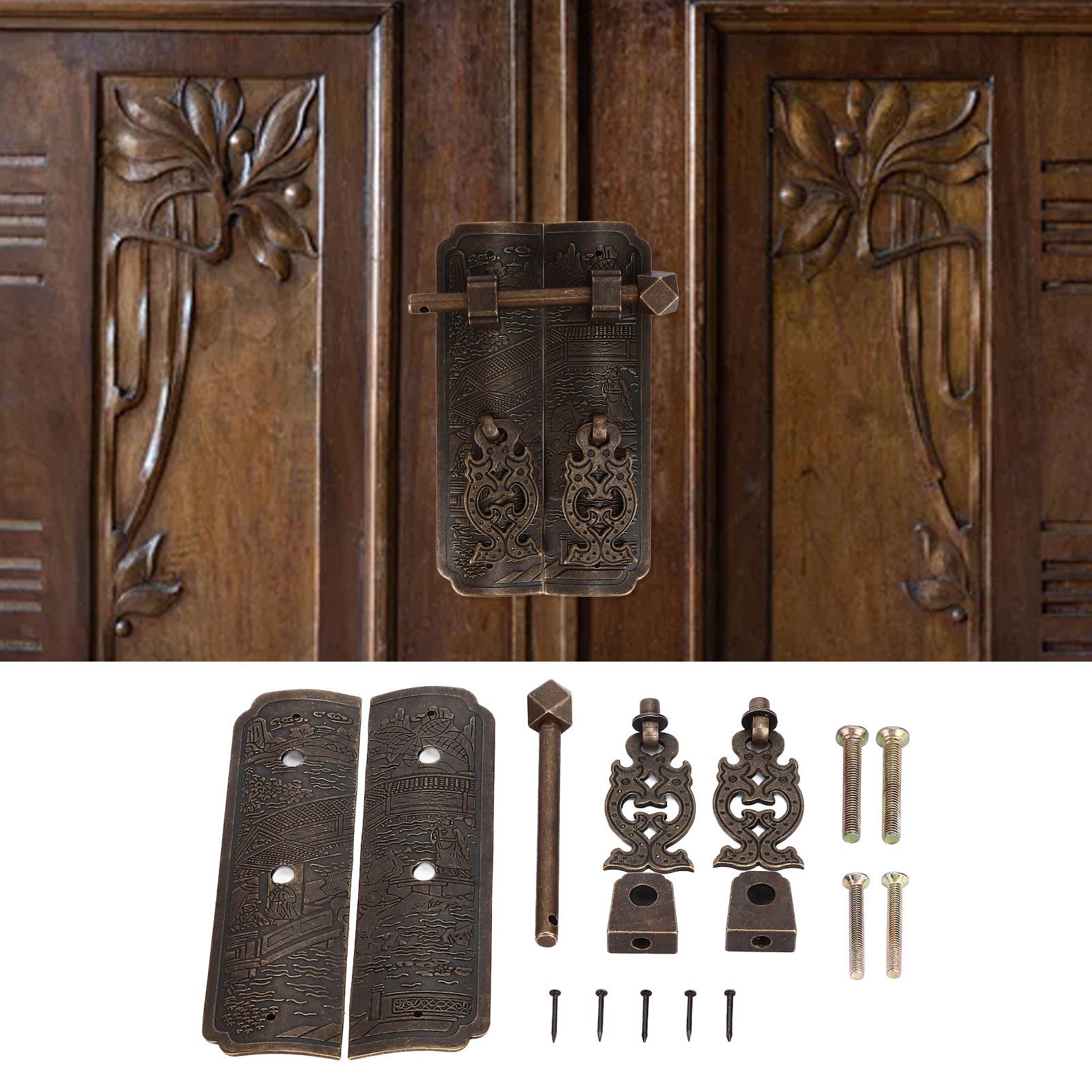 Antique Drawer Pendant Pulls Beautifully Engraved High Hardness Brass Book view 11