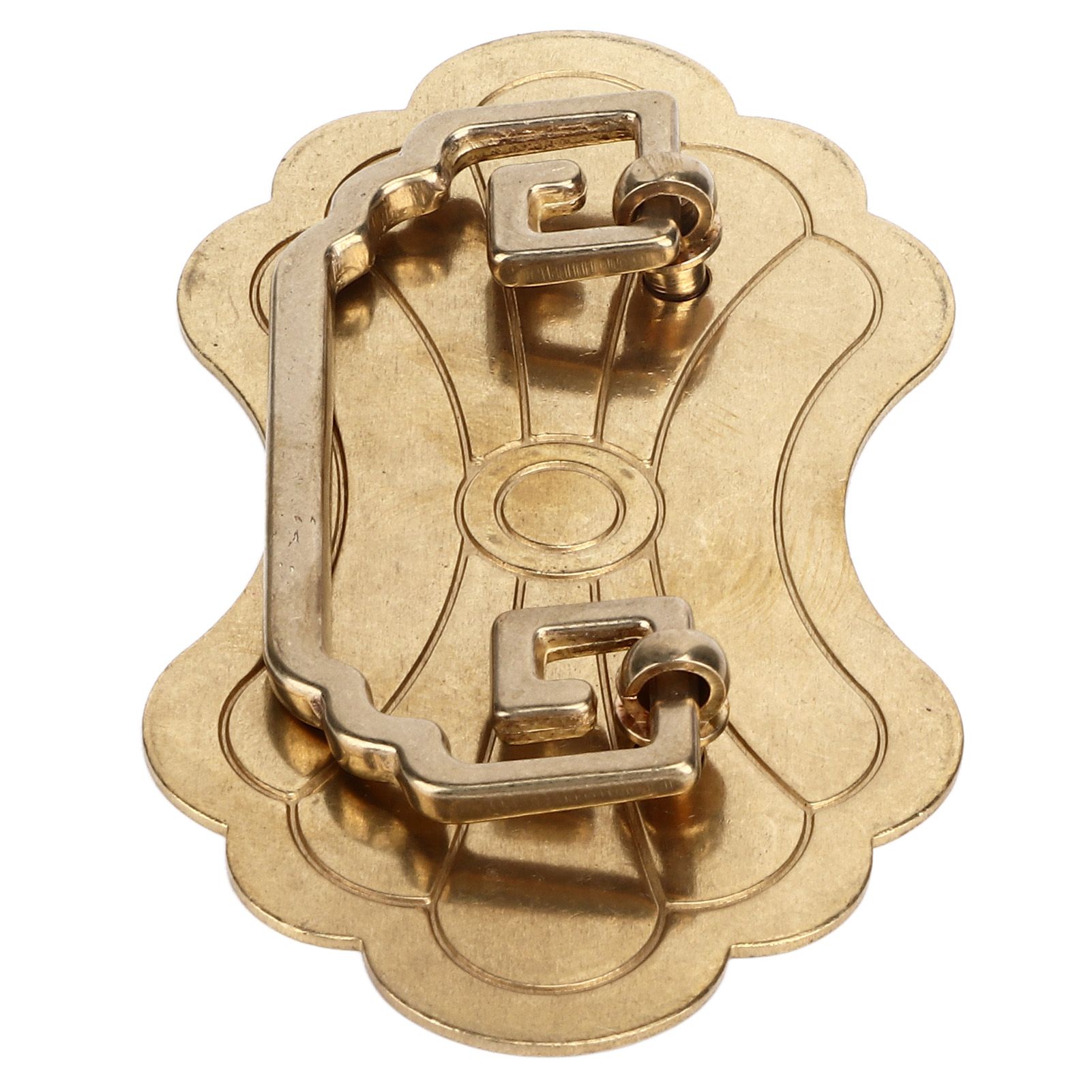 Antique Drawer Handle 12.8x7cm Wealth Blossoms Retro Chinese Style Brass view 5