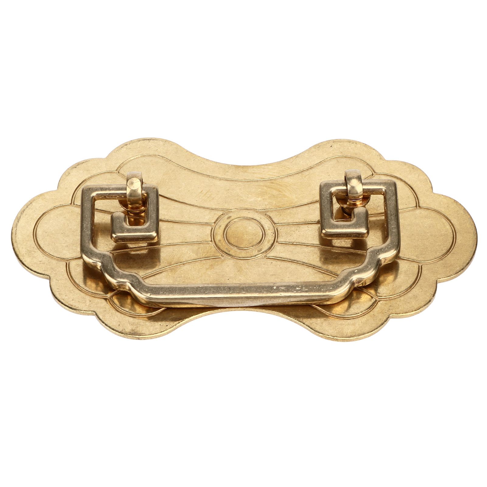 Antique Drawer Handle 12.8x7cm Wealth Blossoms Retro Chinese Style Brass view 7