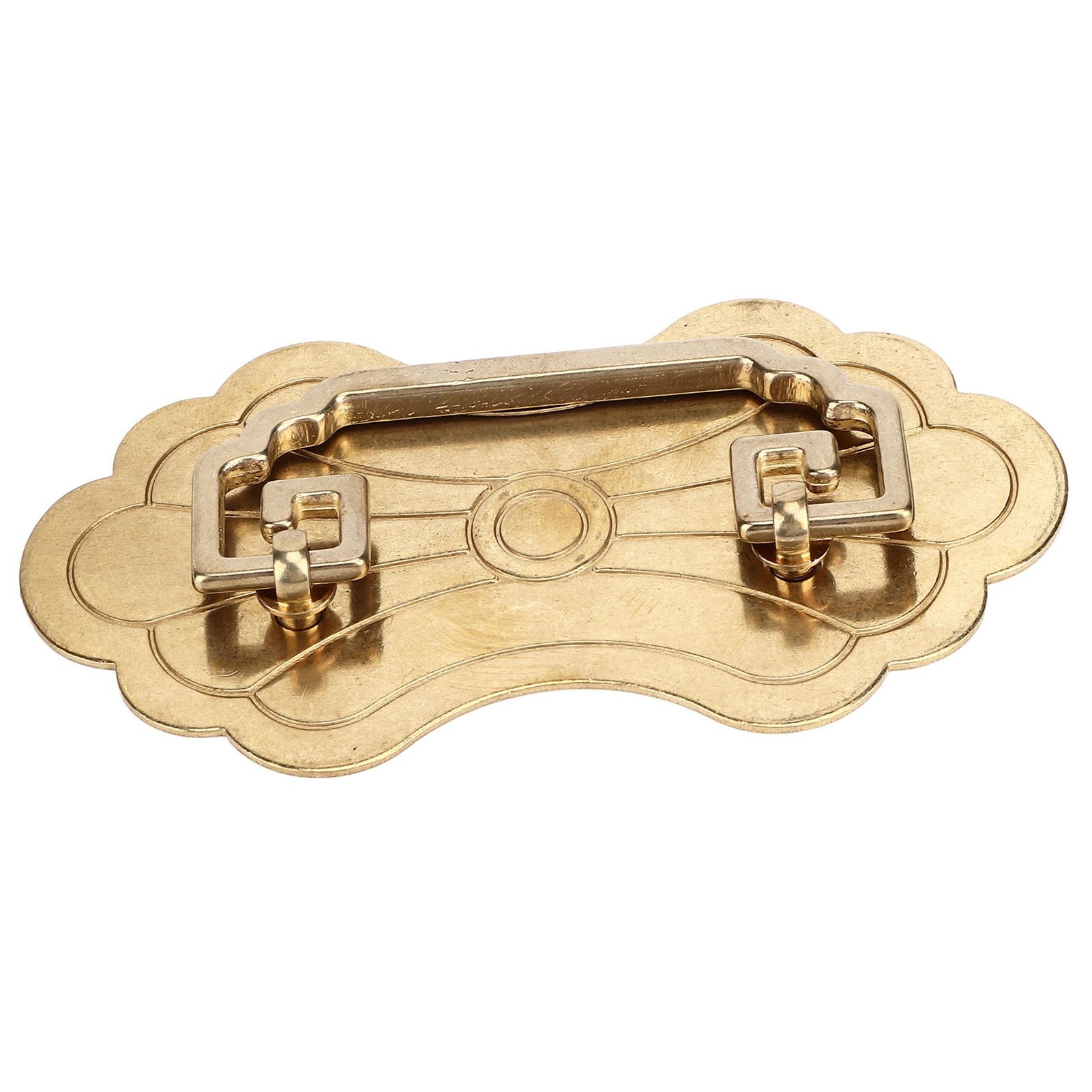 Antique Drawer Handle 12.8x7cm Wealth Blossoms Retro Chinese Style Brass view 8