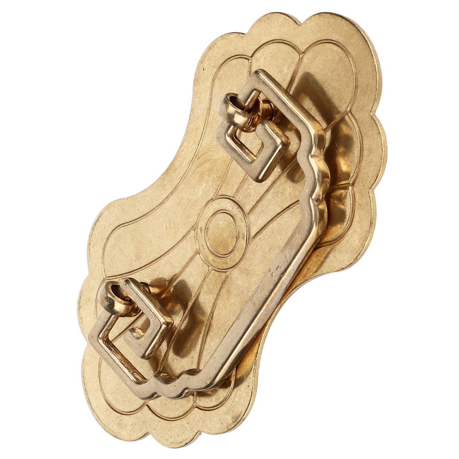 Antique Drawer Handle 12.8x7cm Wealth Blossoms Retro Chinese Style Brass view 9