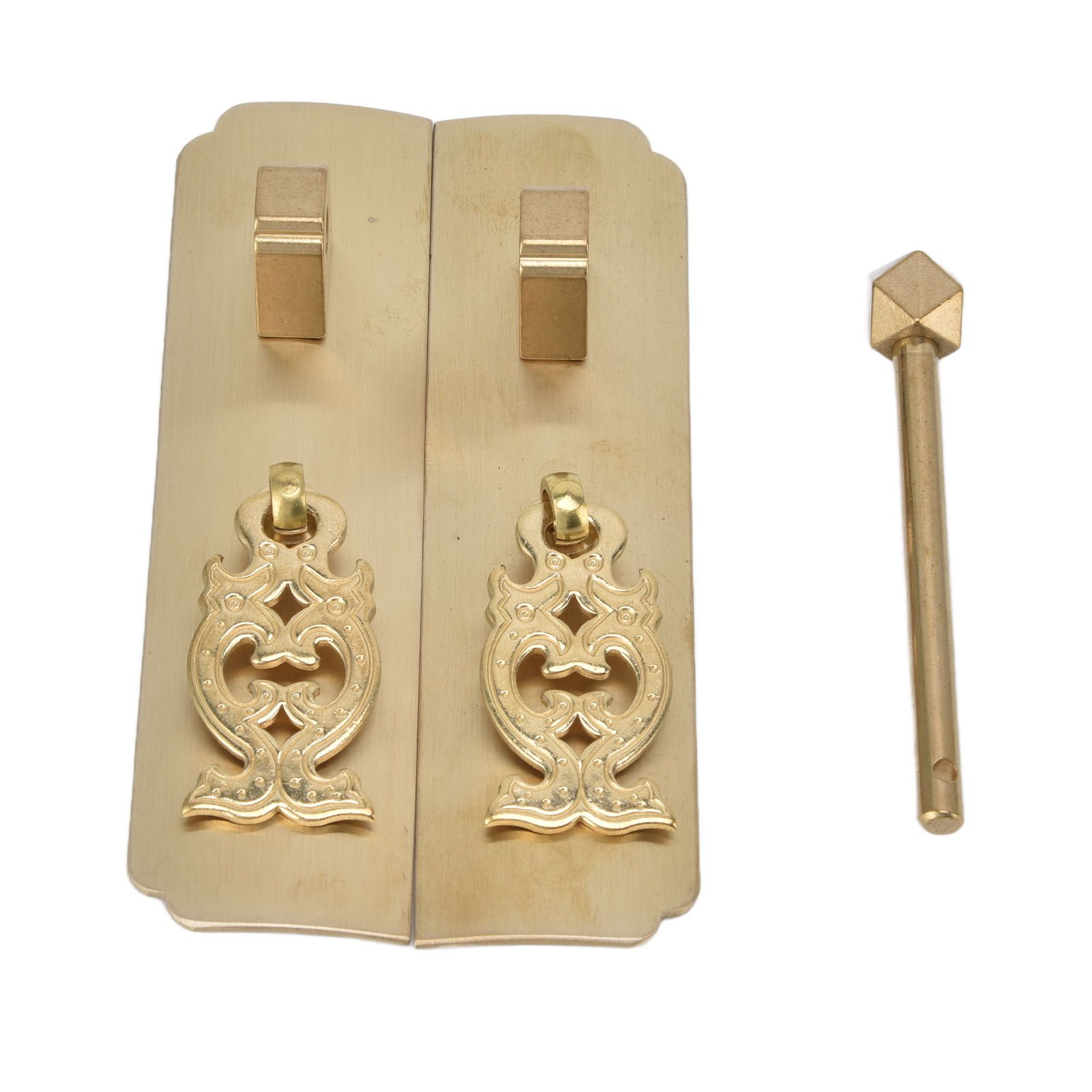 Chinese Antique Brass Handle Retro Exquisite Easy Installation Oriental view 5