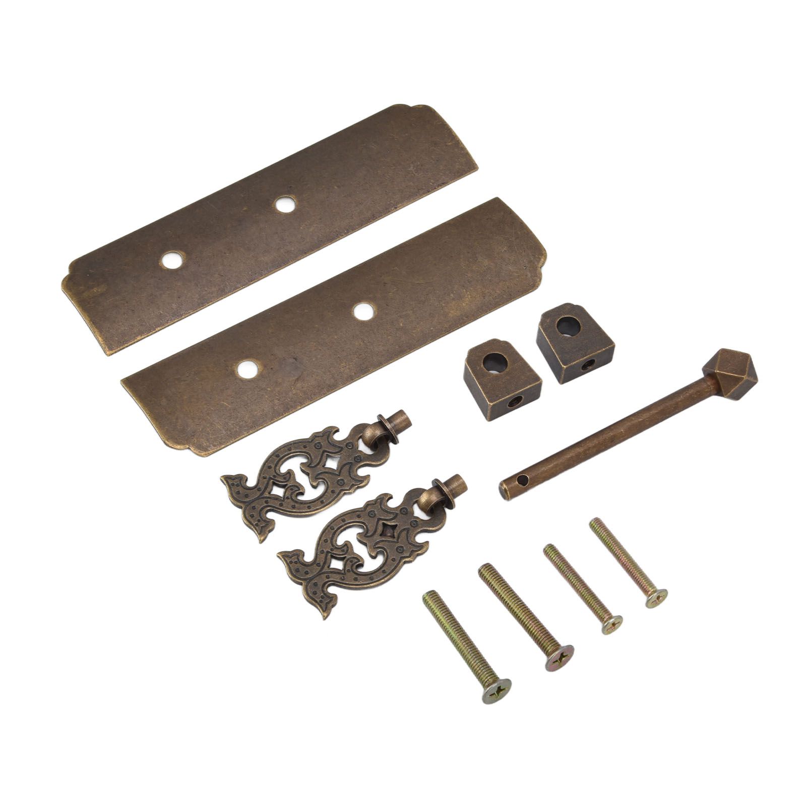 Chinese Antique Brass Handle Retro Exquisite Easy Installation Oriental view 2