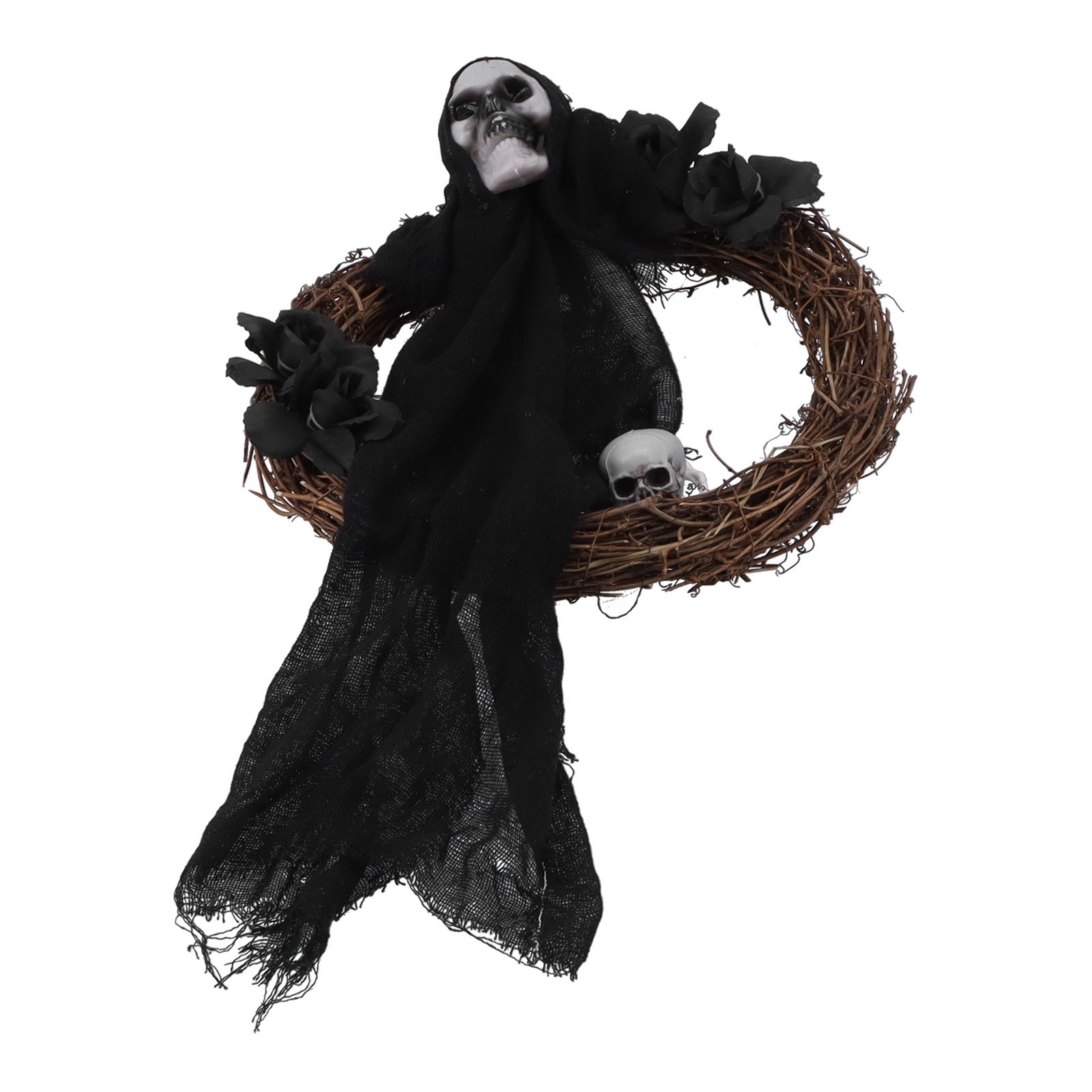 Halloween Ghosts Wreath Front Door Hanging Wreath Ghosts House Decoration view 2