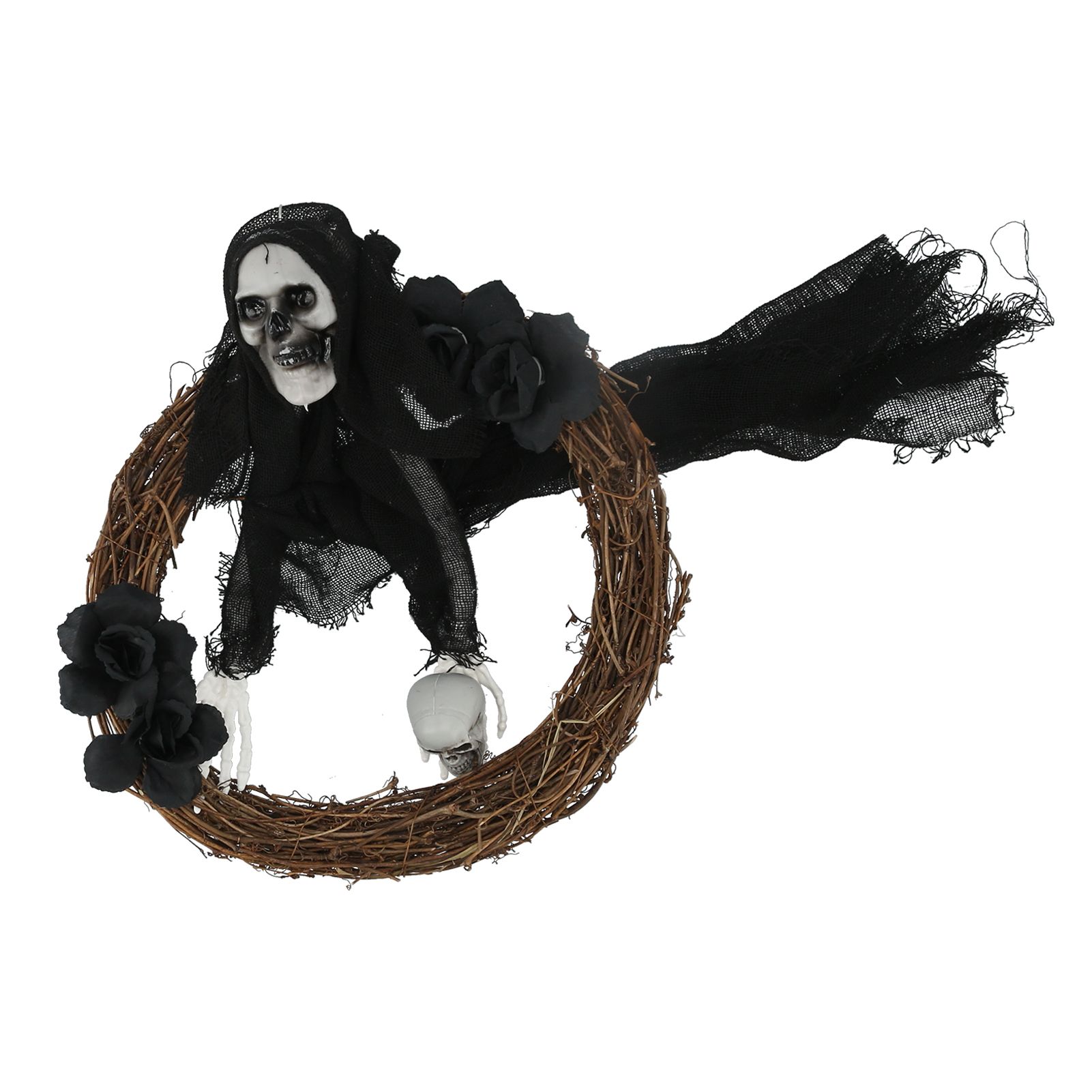 Halloween Ghosts Wreath Front Door Hanging Wreath Ghosts House Decoration view 3