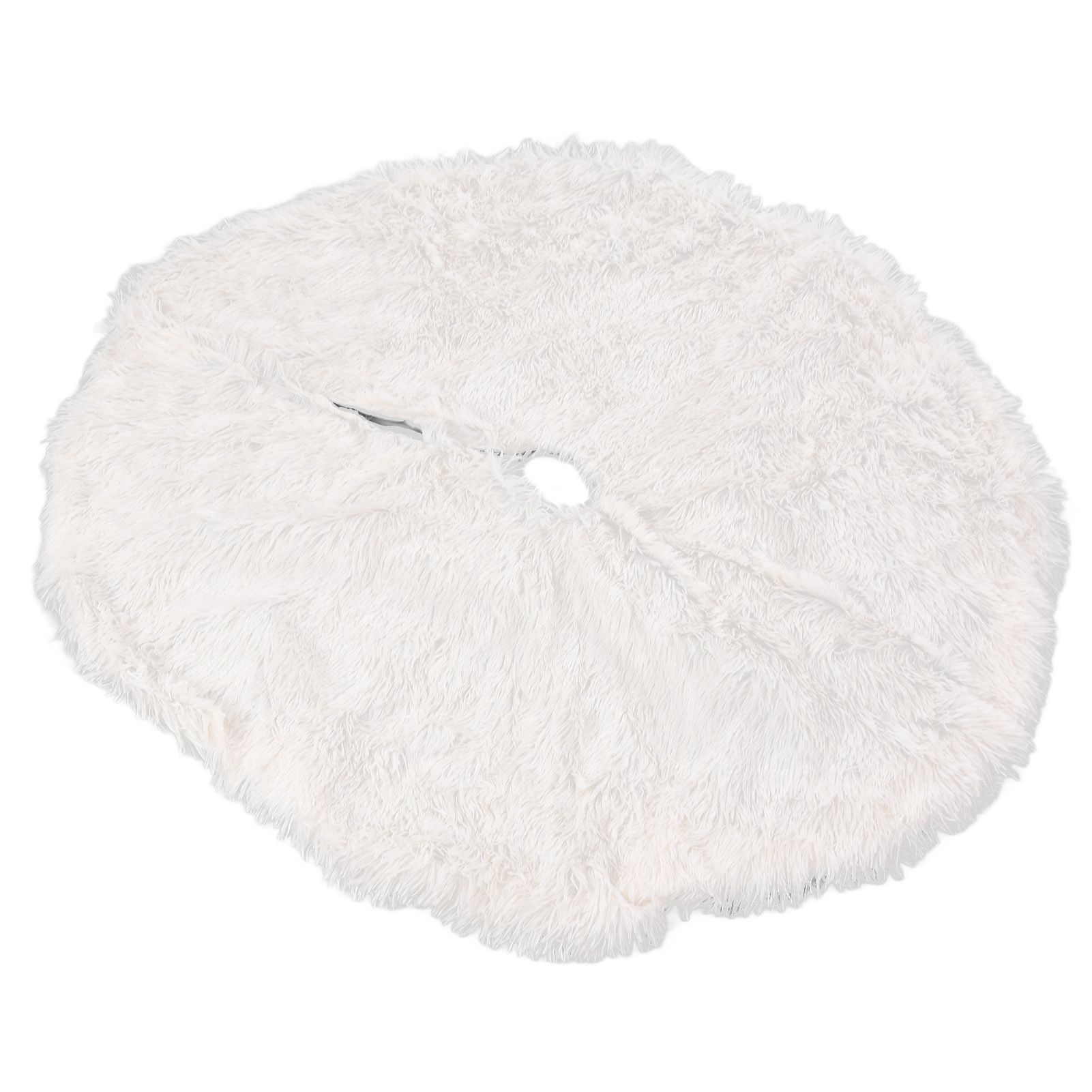 White Christmas Tree Skirts Sophisticated Dense Environmentally Friendly Plush view 2