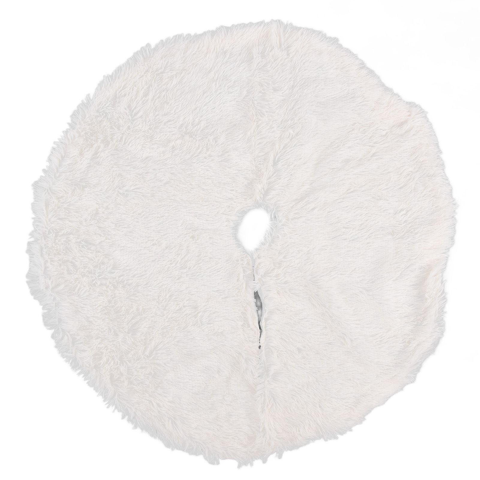 White Christmas Tree Skirts Sophisticated Dense Environmentally Friendly Plush view 3